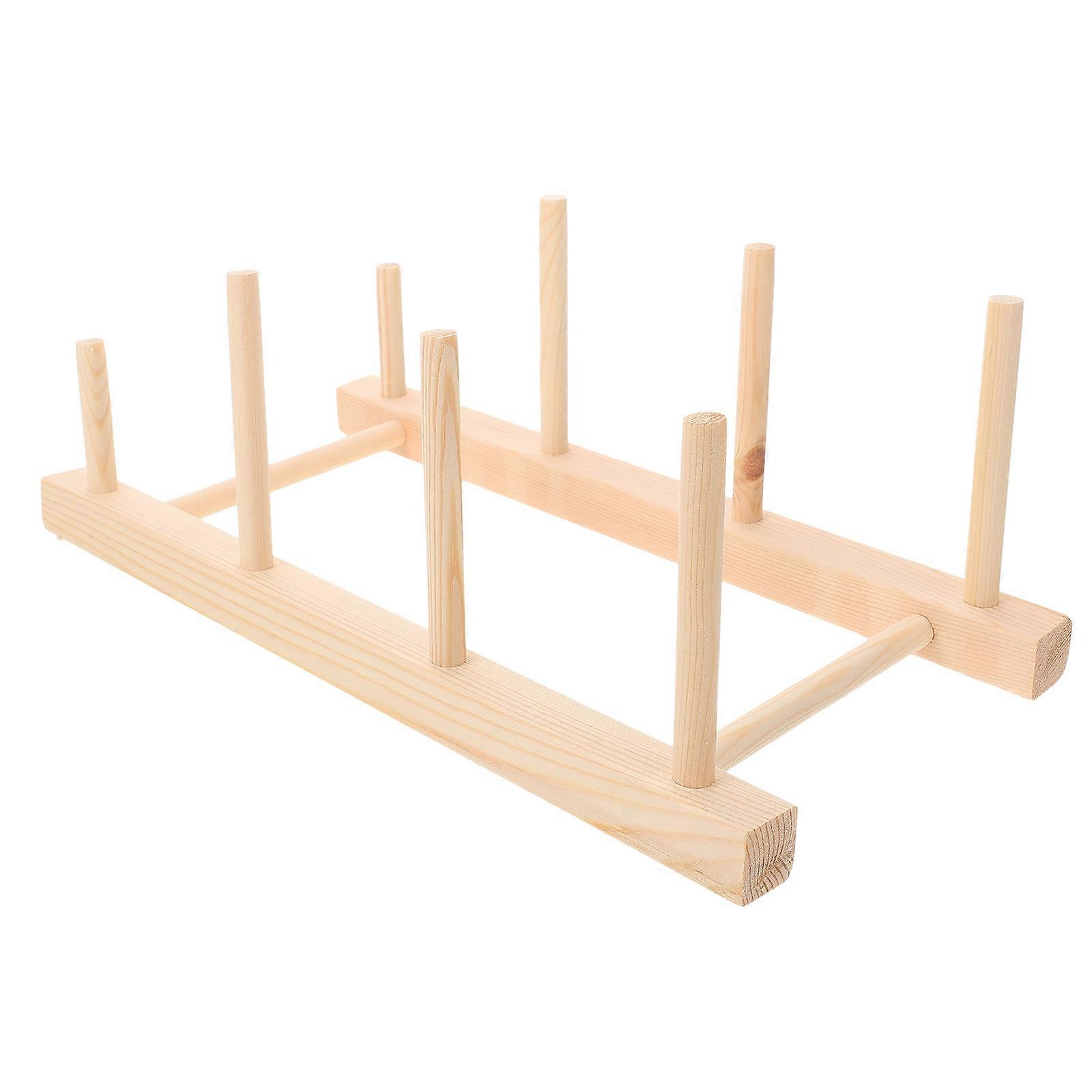Thread Organizer Sewing Thread Rack Home Use Rectangular Wood Storage 1Pcs