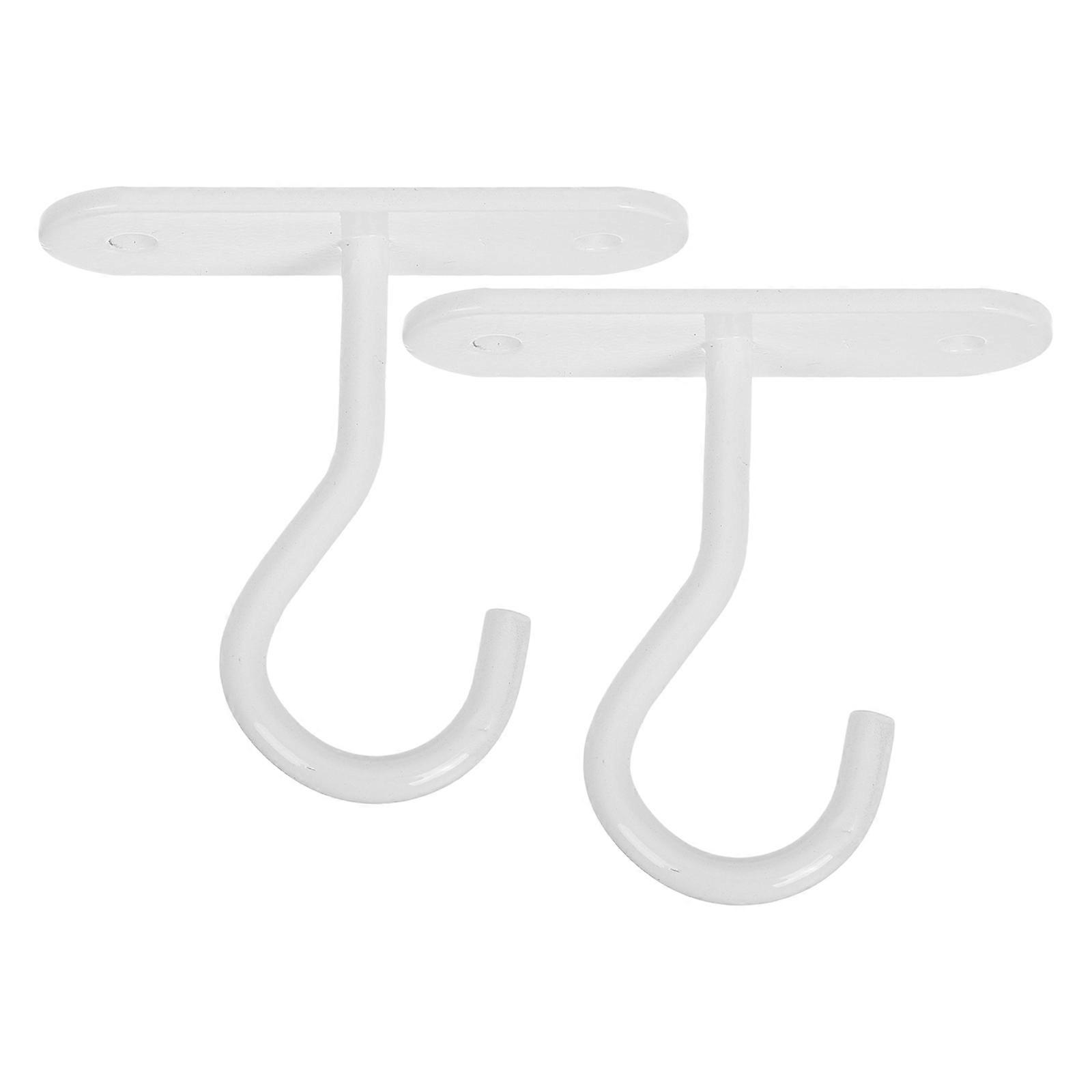 Heavy Duty Iron Plant Hooks for Ceiling & Wall – Windproof Decorative Hanging Brackets for Flower Pots & Garden Baskets, White Finish for Indoor &