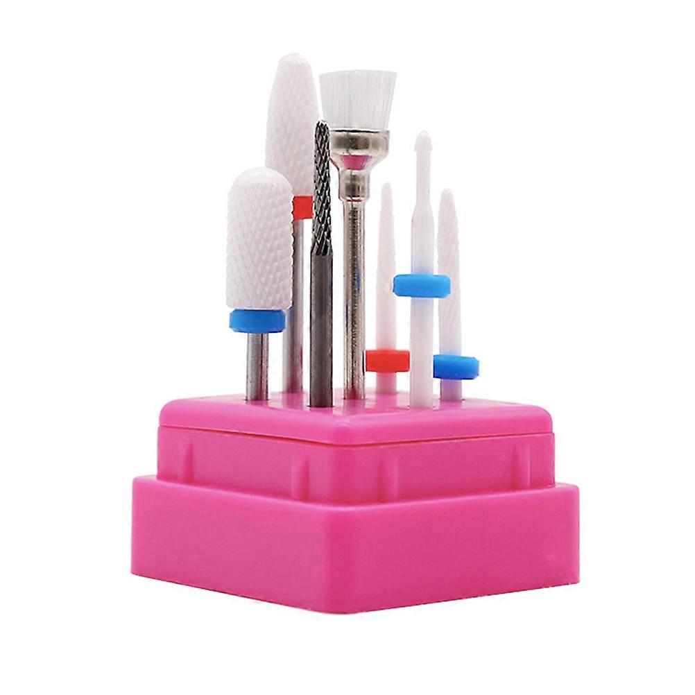 Grinding Polishing Reshaping Removing Cuticles Sharpening Tool Ceramics Electric Nail Drill Bits Personal DIY 7Pcs