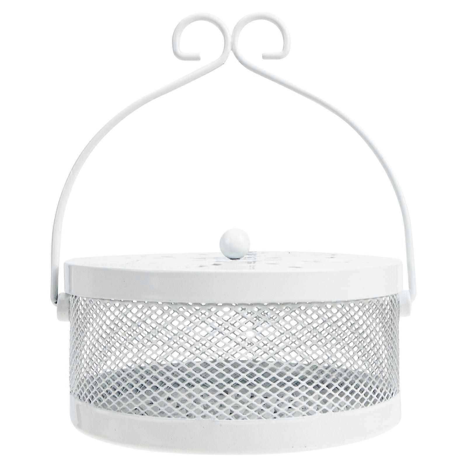 Porte-encens Porte-art en fer Forme de cercle en métal pour les utilisateurs domestiques Empêcher la dispersion des cendres Blanc 15 2x15 2cm 1Pack