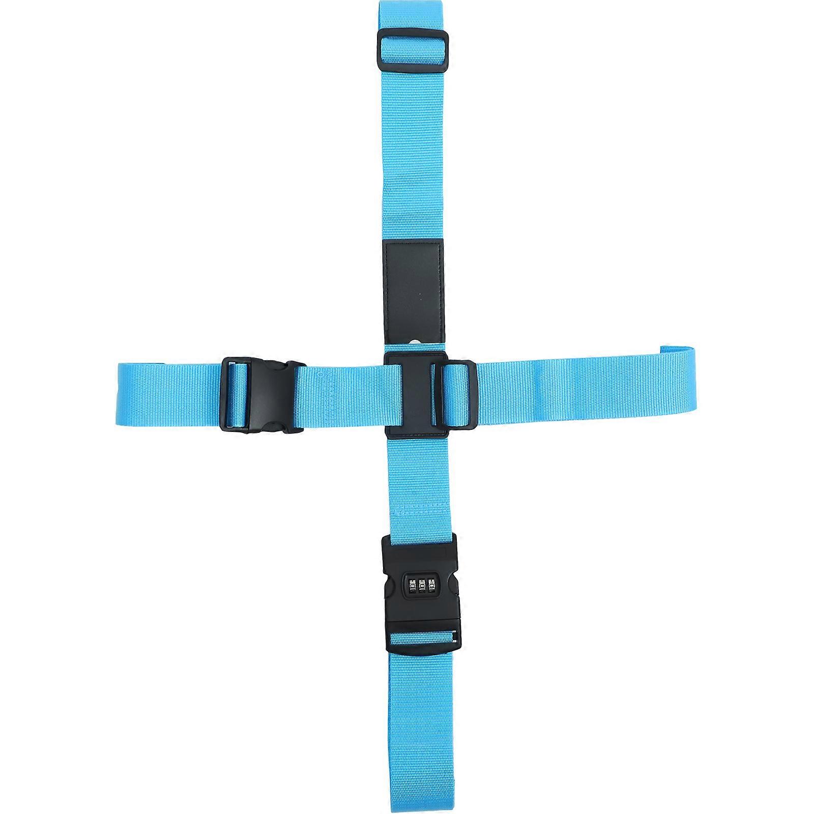 Ceinture d’emballage de valise de style croisé avec serrure par mot de passe réinitialisable pour bagages, sacs de voyage et sacs à dos Couleur aléatoire