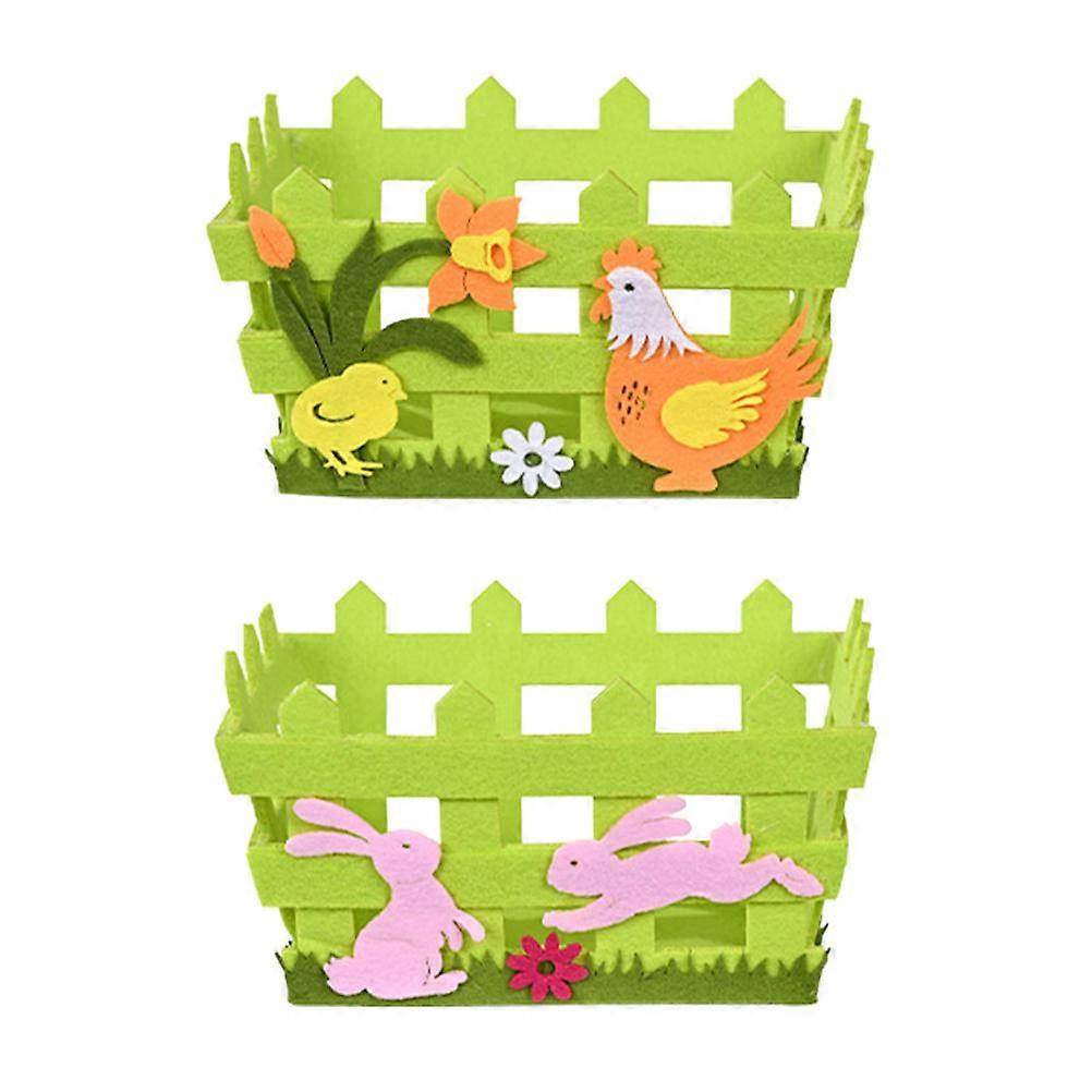 Egg Boxes Non-Woven Fabric Easter Egg Baskets Simple and Practical for Home Decoration 2Pack