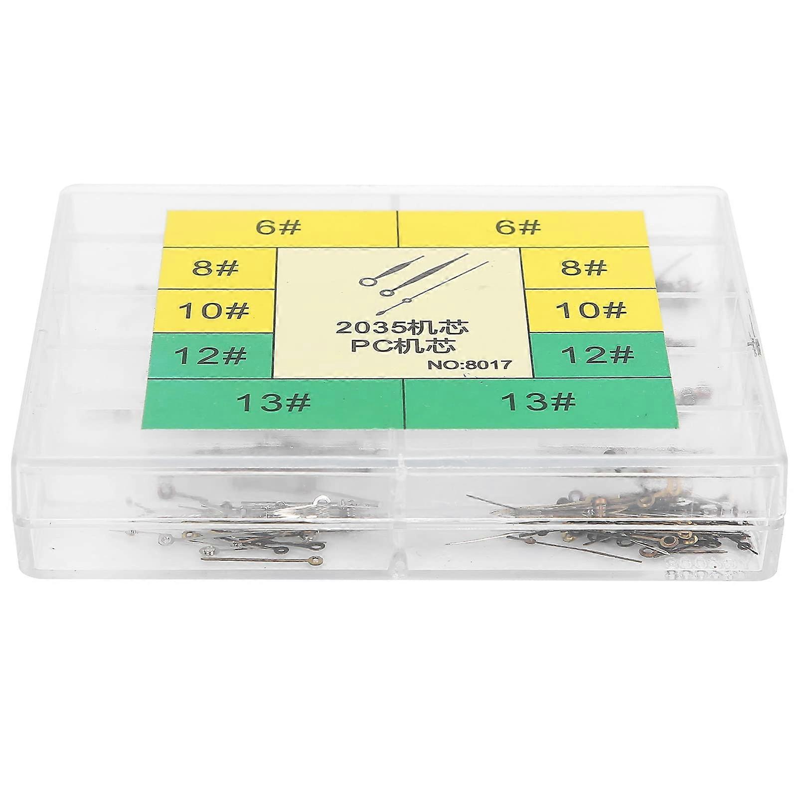 Pointer clock replacement needles, luminous hands for 2035 movement black silver