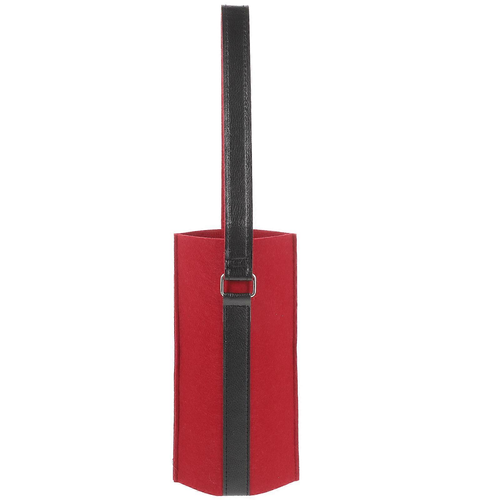 Felt Carrier Bag Reusable Tote with Handle for Single Storage Grocery Shopping Parties Elegant