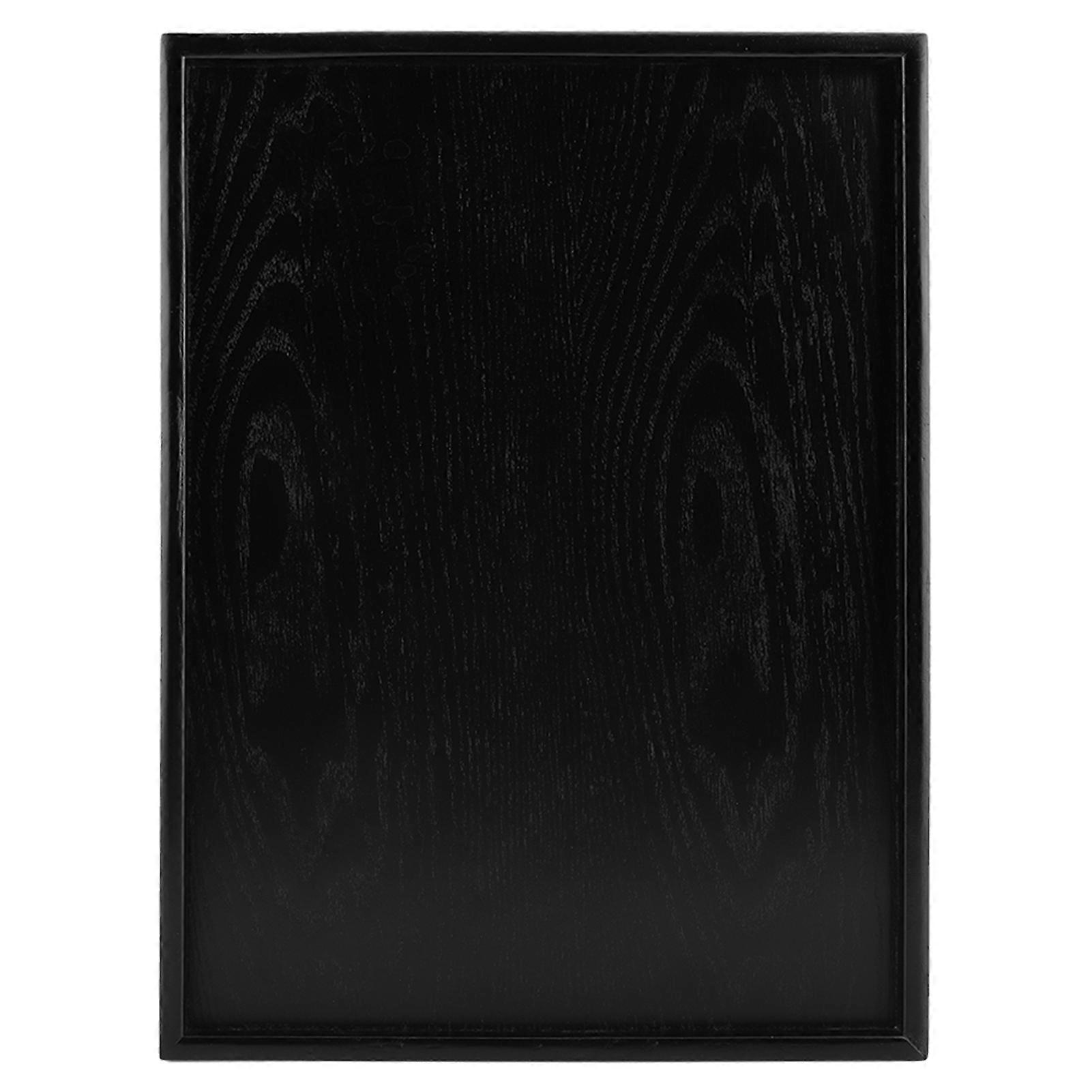 Rectangular Solid Wood Serving Tray for Tea, Coffee, Snack, Meal, Plates, 35 x 24 cm