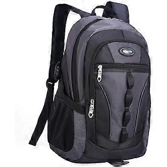 Color-Blocking Sports Kids Backpack,Middle Schoolbag Elementary Student Bookbag for Girls&Boys（Grey）