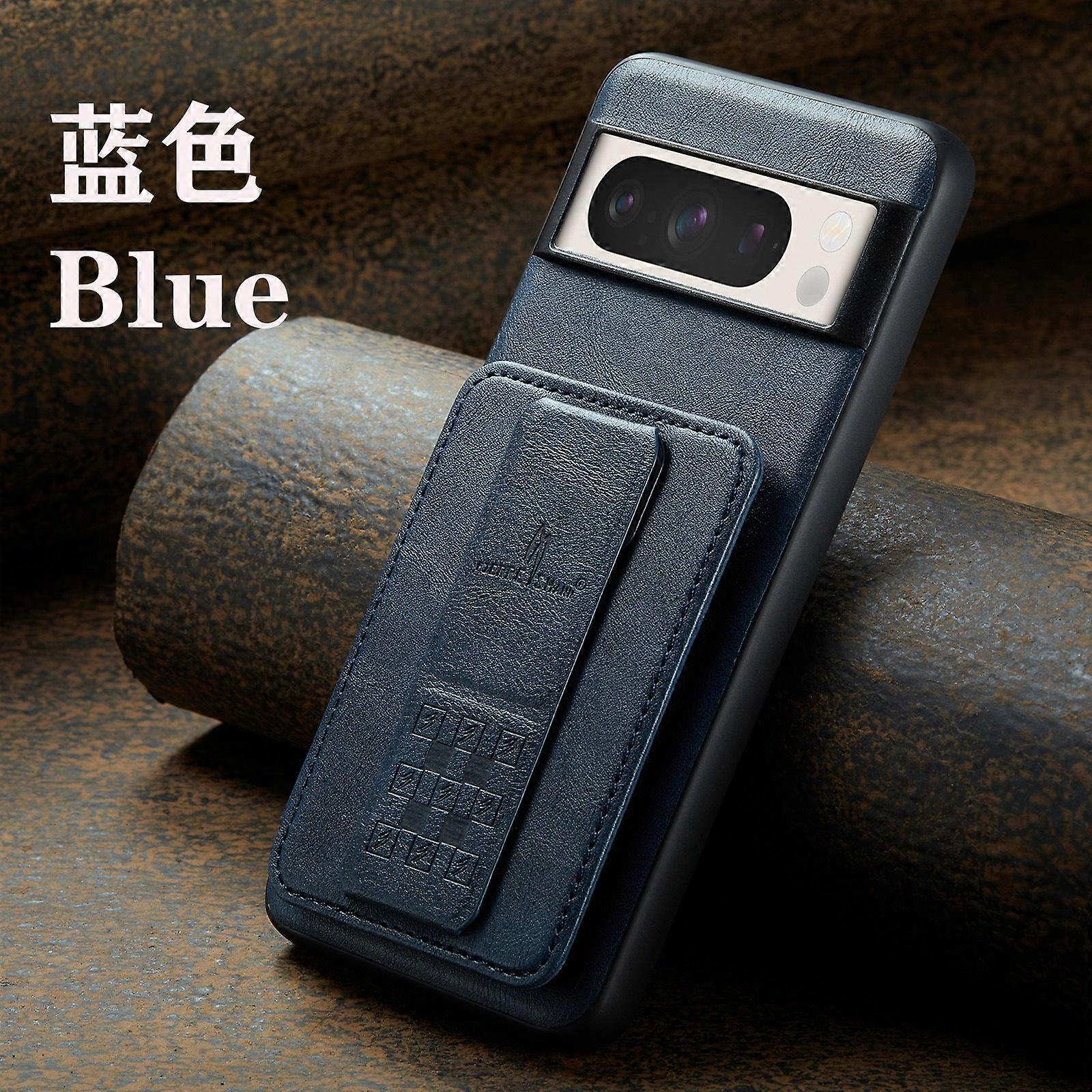 Case For Iphone 13 024 Blue Card Holder Protective Leather Back No319