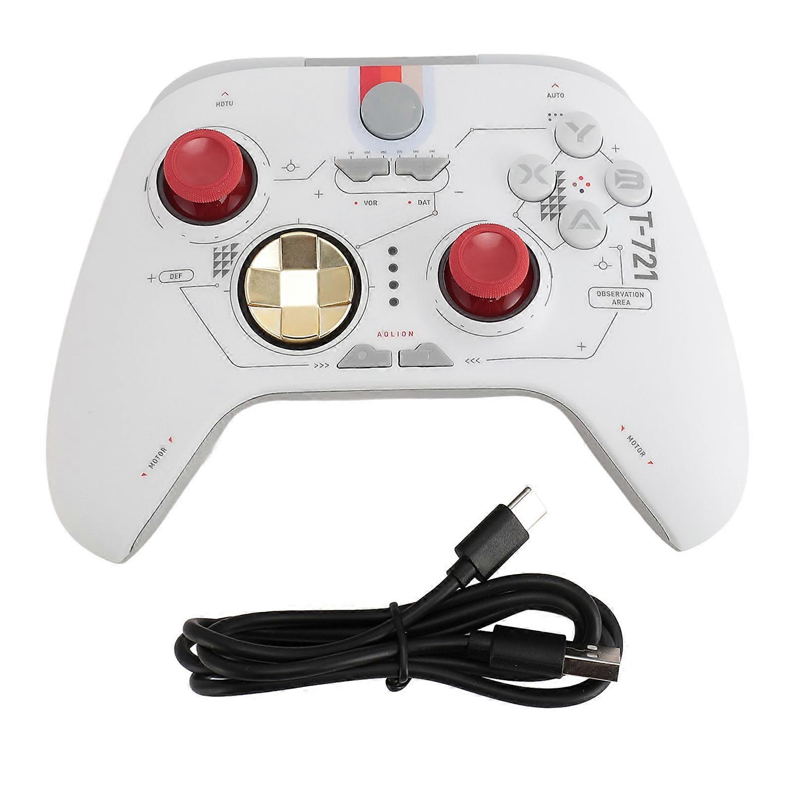 Bluetooth Wired Game Controller with 6-Axis Gyroscope, Macro Programming, RGB Lights