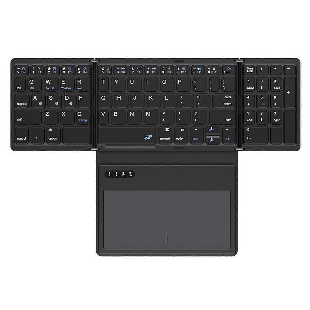 B055 Portable Folding Bluetooth Keyboard Universal Laptop Tablet Wireless Keyboard with Touchpad