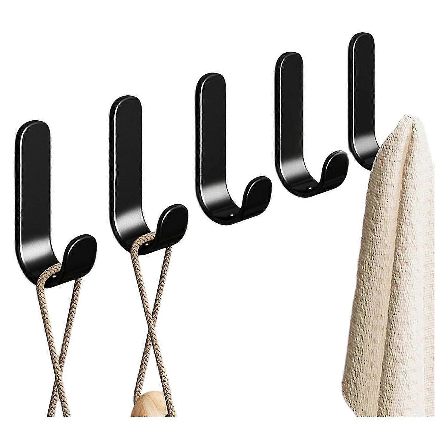 Modern Decorations Space Aluminum Self-Adhesive Hooks, Multipurpose for Home and Office, Easy To Install on Smooth Surfaces Without Drilling