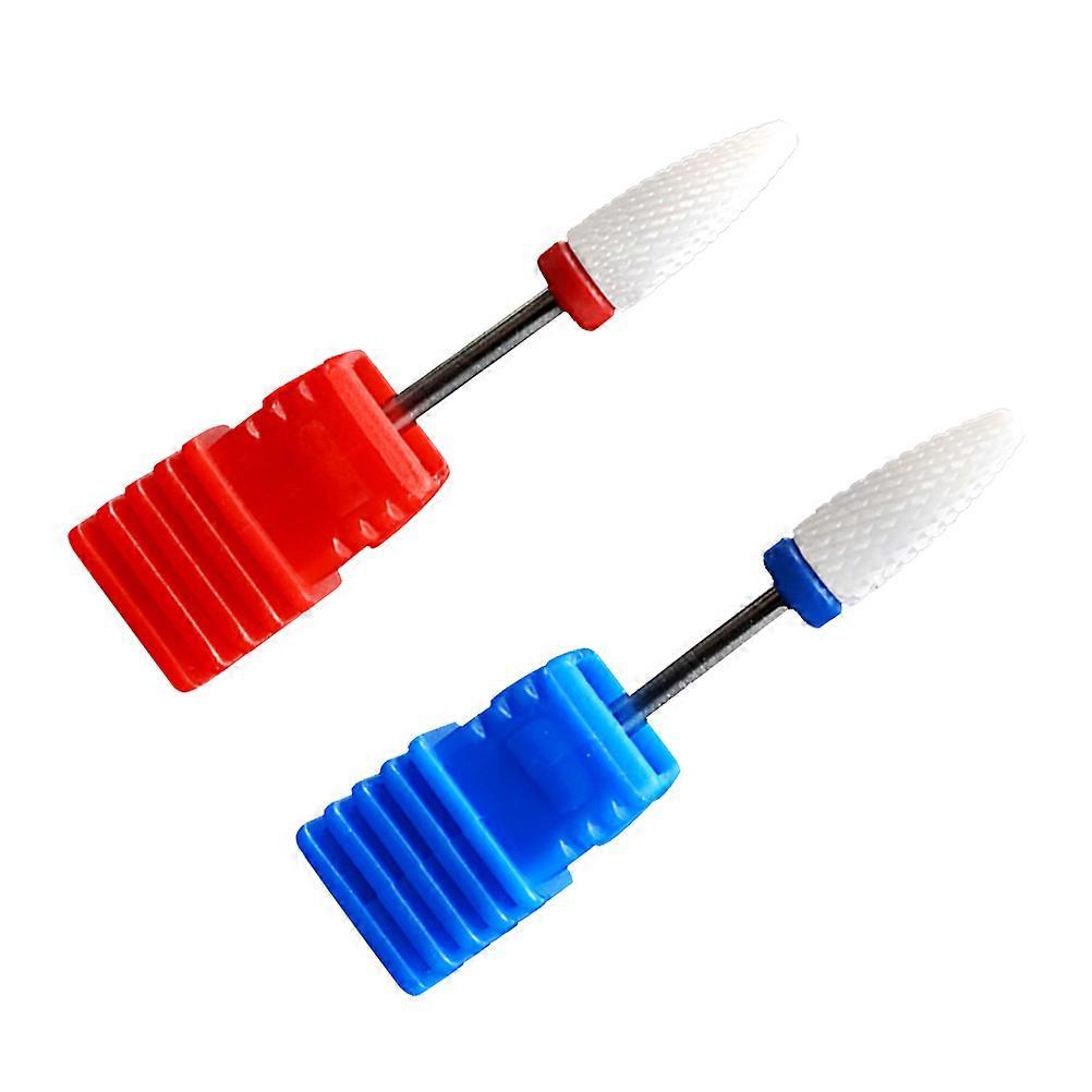 Polishing Nail Bit Durable Corn Head Ceramic Cones Gel Removal Manicure Machine 6x3cm 2Pc