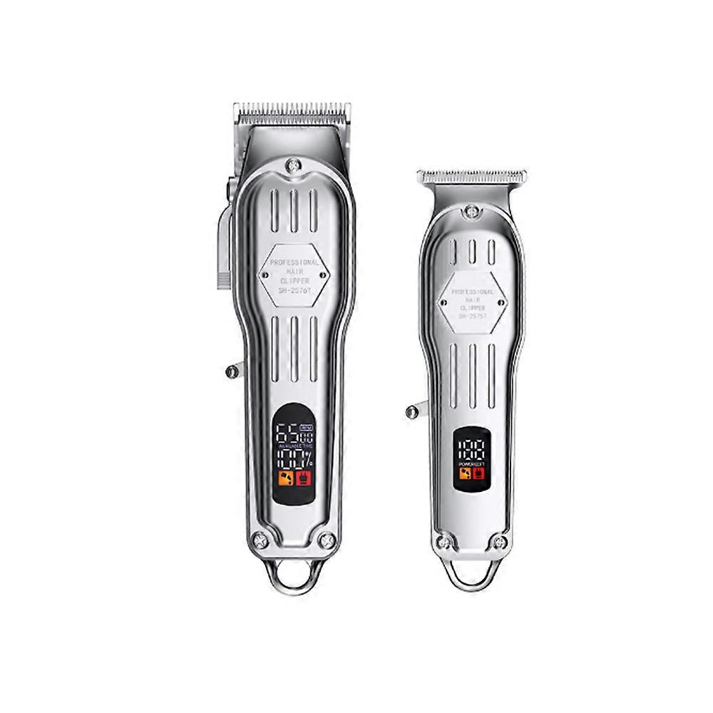 2Pcs Tondeuse à cheveux Professionnel Sans Fil Pour Hommes Écran LCD Tondeuses à Cheveux Set