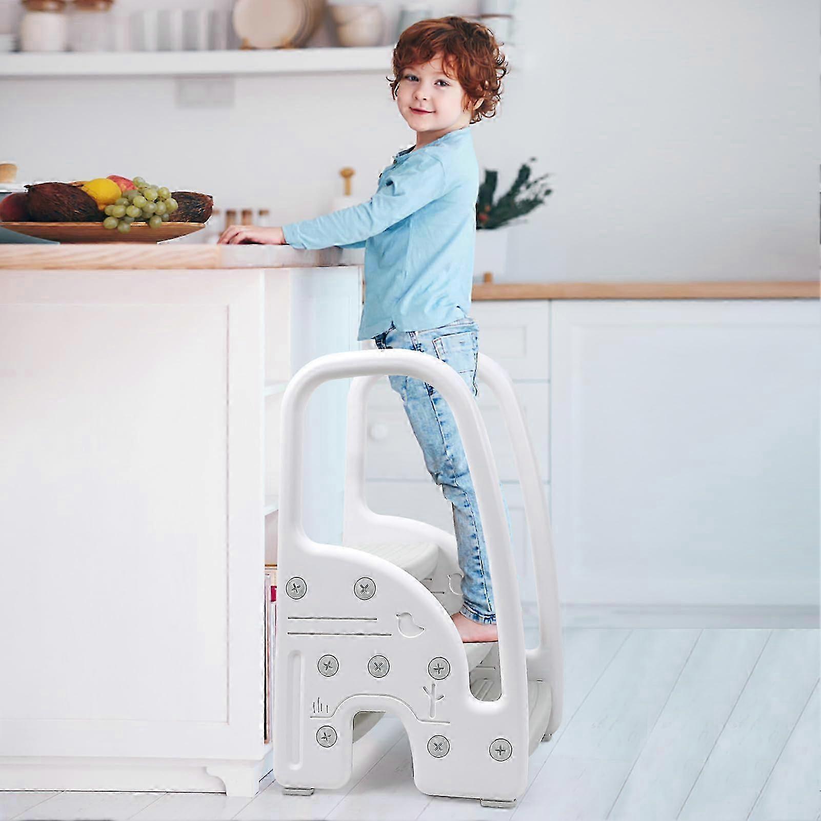 Adjustable Step Stool for Bathroom and Kitchen Use
