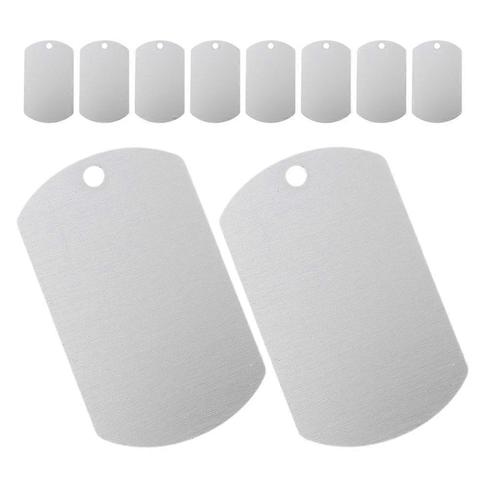 Dog Tags For Small Dogs Aluminum Blank Tags Stamping Blanks Diy Making And Engraving Tags For Pets Identification Silver 5.00X3.00X0.10Cm 12Set