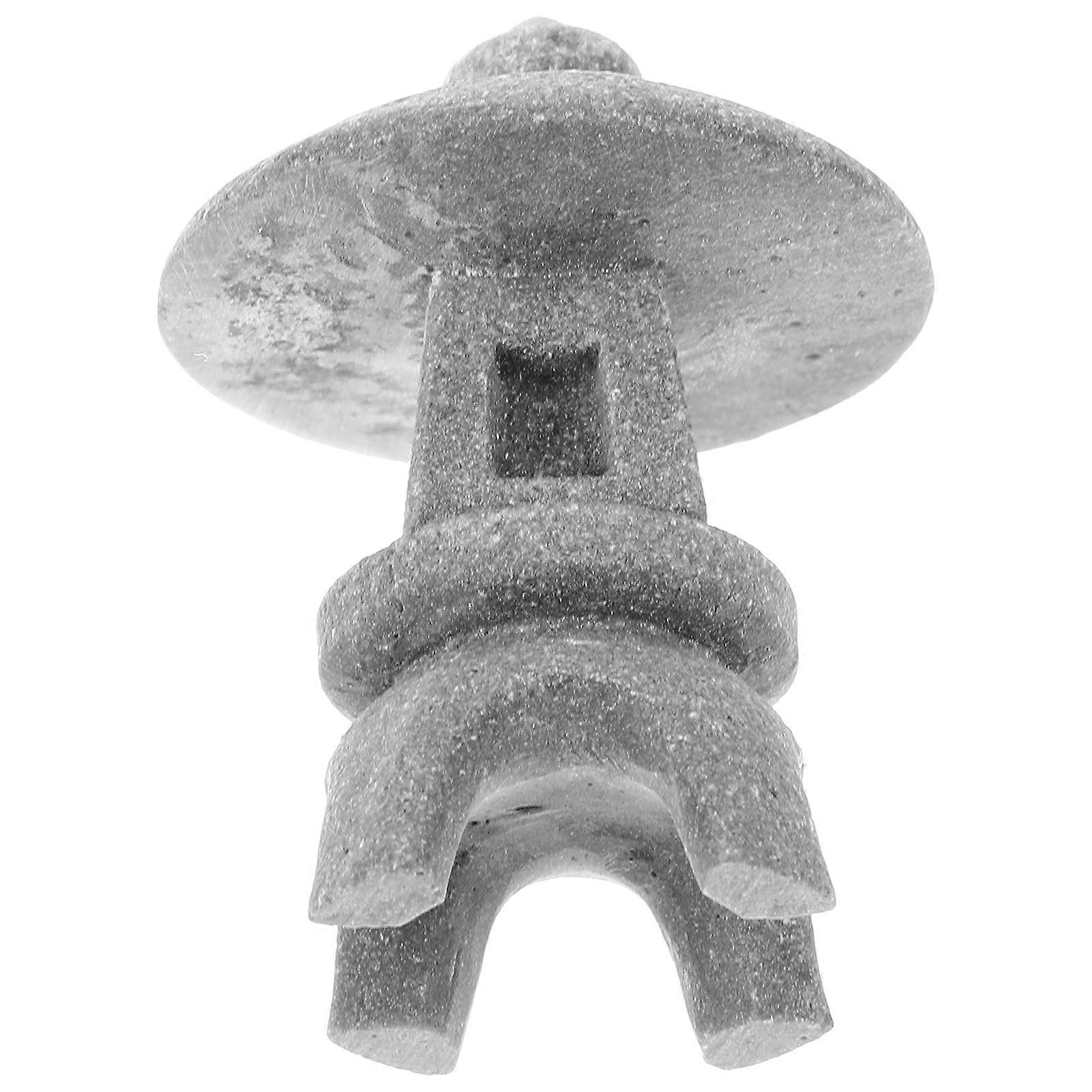 Mini Stone Statues Miniature Lantern Homeowners Grey Resin 5.00X3.50X3.50CM 1Pcs