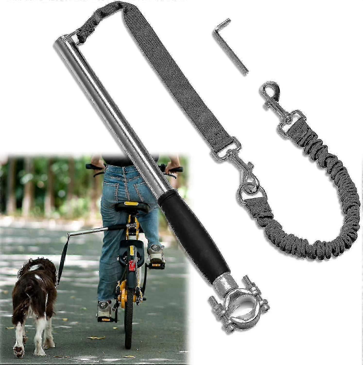 格納式自転車犬リーシュ、ペット犬のためのハンズフリー自転車リーシュ