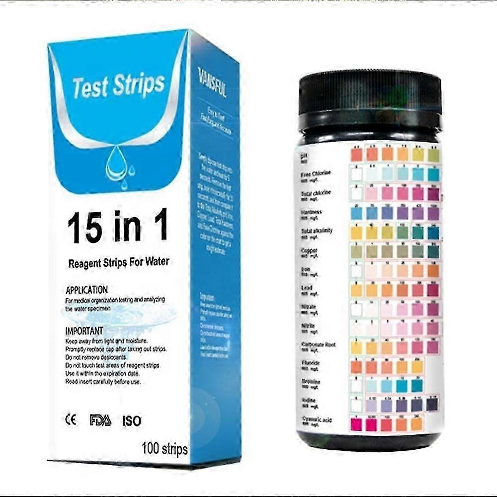 16-In-1 Swimming Pool PH Test Paper Residual Chlorine PH Value Alkalinity