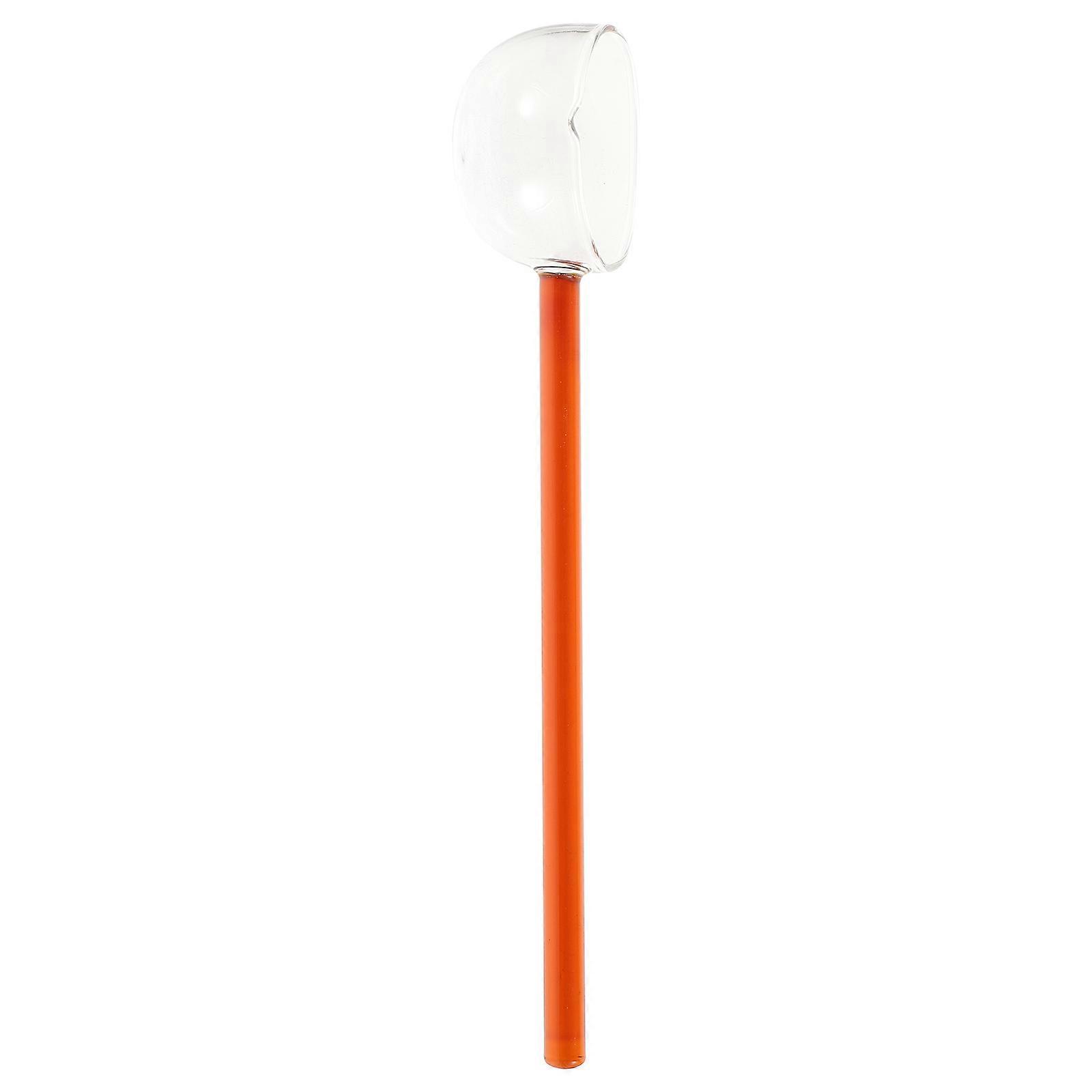 Ergonomic Long Handle Transparent Glass Spoon for Dessert, Milk Stirring & Scooping – Creative Design for Home Use & Gifting