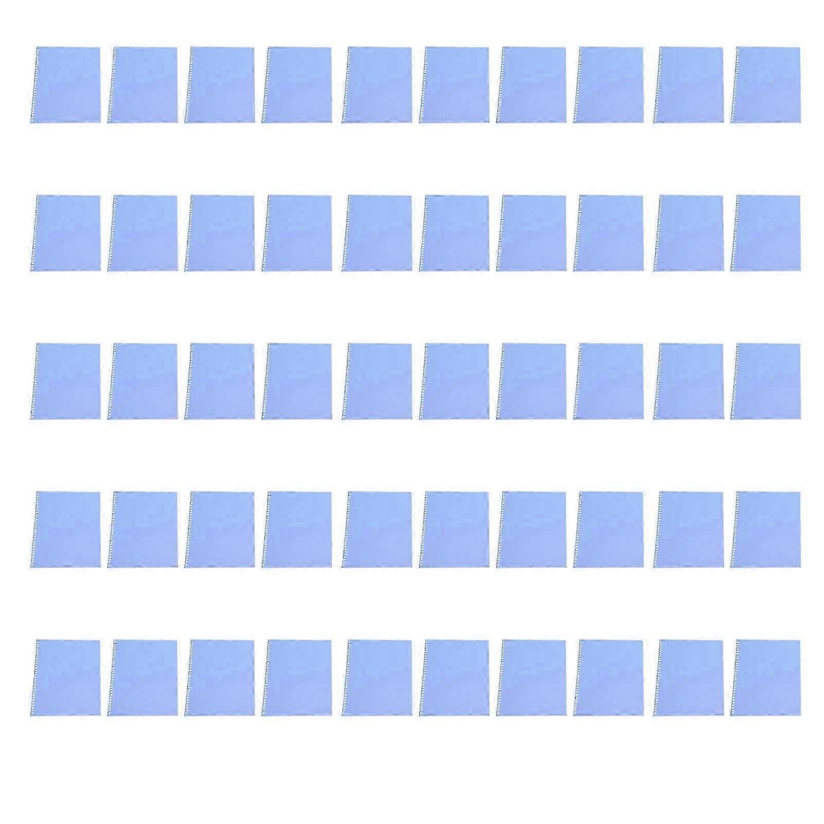 50pcs A4 εύκαμπτα παγωμένα ημιδιαφανή αδιάβροχα δεσμευτικά καλύμματα 30 οπών για τις παρουσιάσεις εκθέσεων μπλε