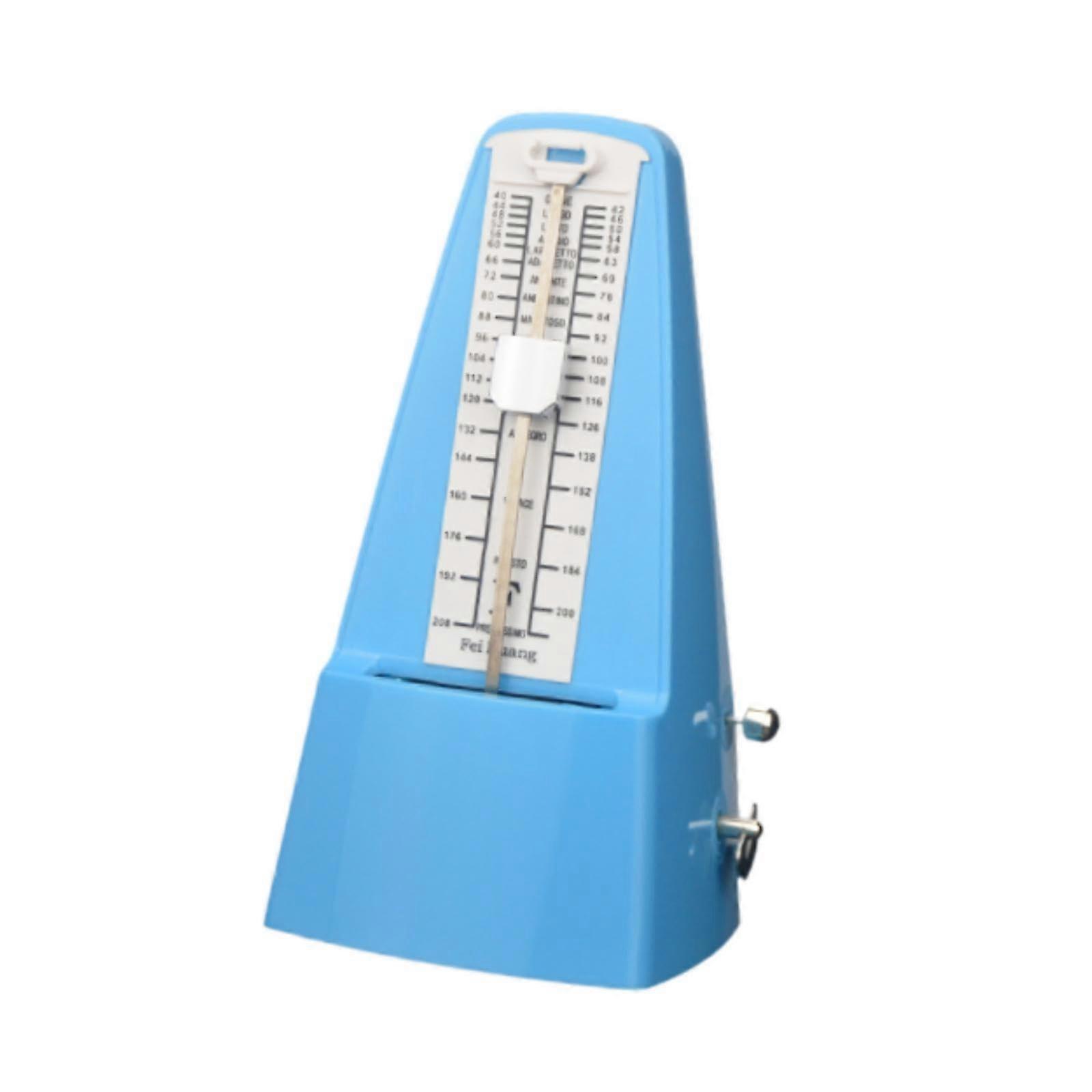 Mechanical Metronome Universal AntiRust Accuracy Adjustable Track Speed and Loud Striking Tone for Ukulele Violin Piano Blue