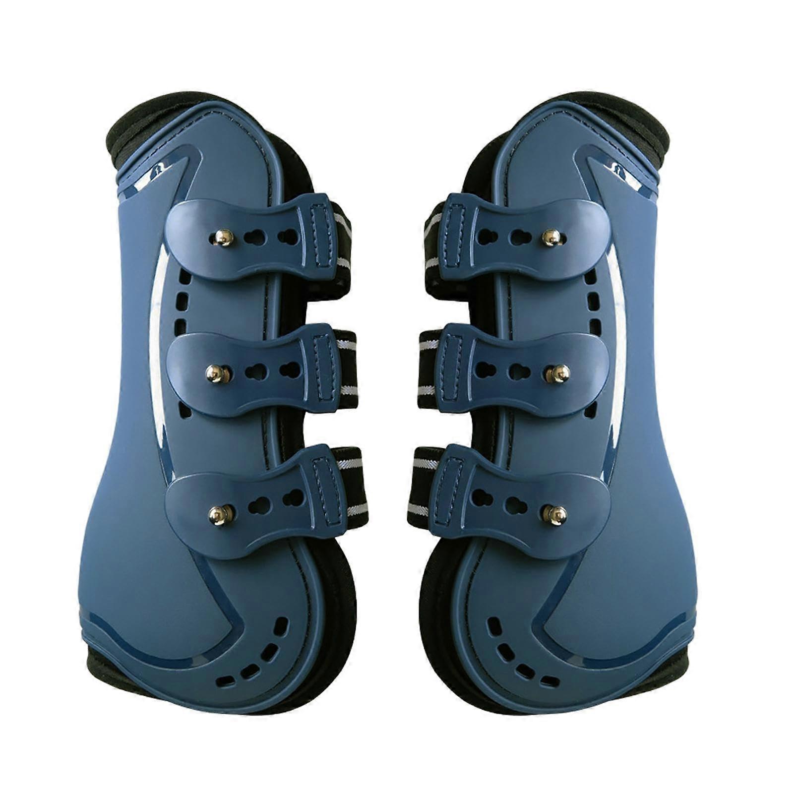Horse Boots, ShockAbsorbing Breathable Front Leg Protectors, Blue