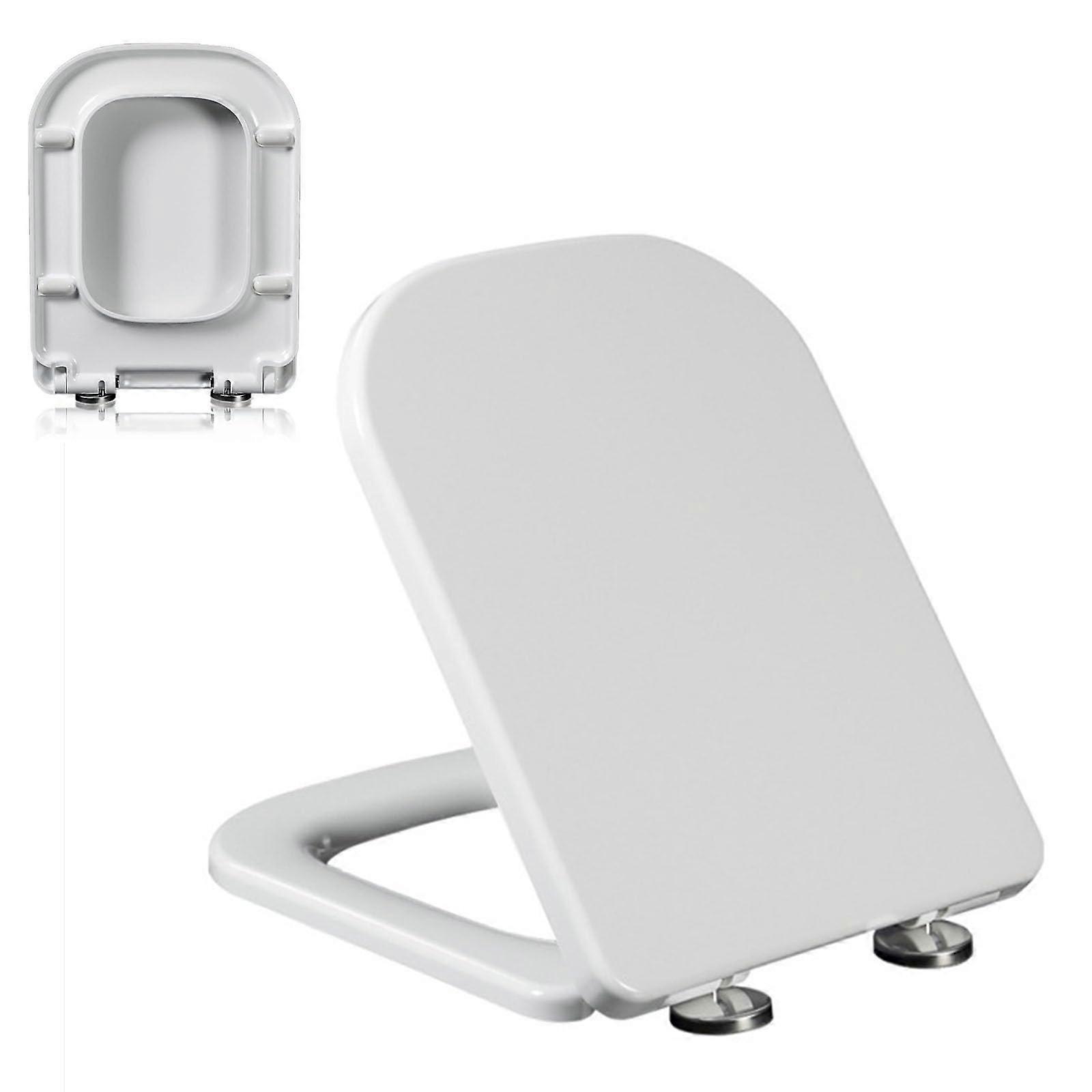 Toilet seat with automatic lowering, 360° adjustable hinge, slowclosing, quickrelease, easy install, model Z04B.
