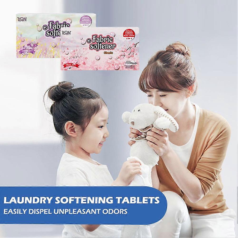 Lavender (40 pieces) (A)$Dryer suitable for laundry softener sheets, fragrance sheets, softener fragrance paper, fragrance paper, softener paper