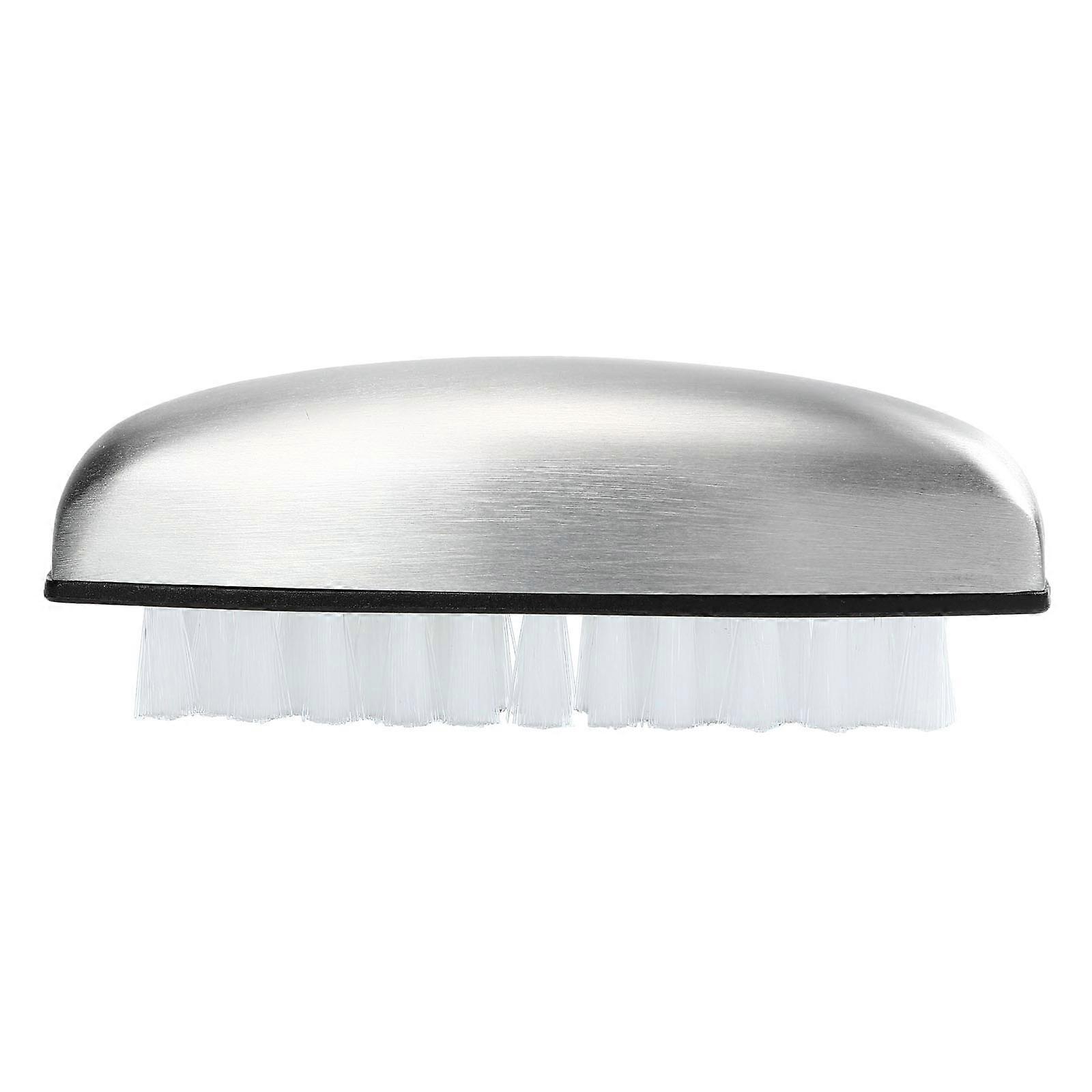 Stainless Steel Nail Scrub Brush with Nylon Bristles for Hands, Feet & Tools – Compact Manicure Scrubber for Mechanics, Gardeners & Everyday Use