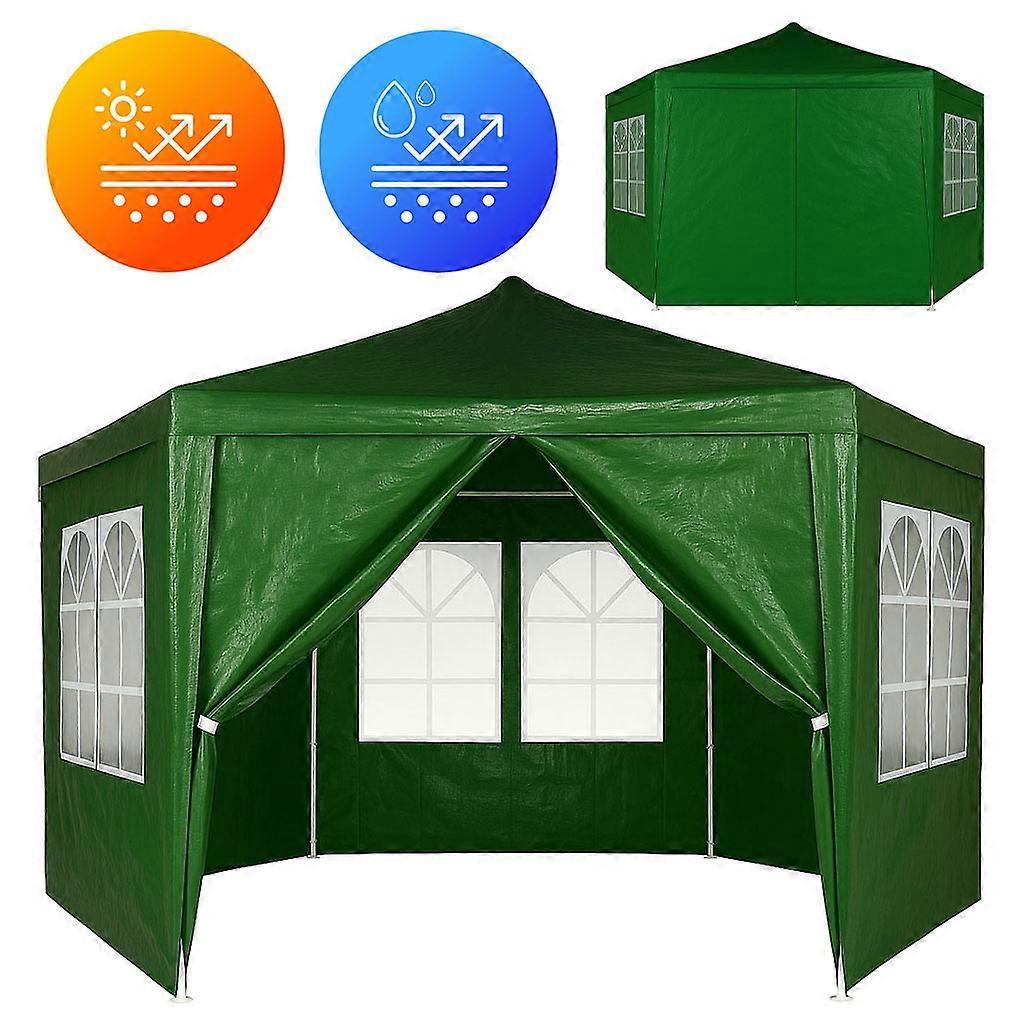Garden Trade Pavilion Tent 2x2x2 m with Windows Green MultiGarden