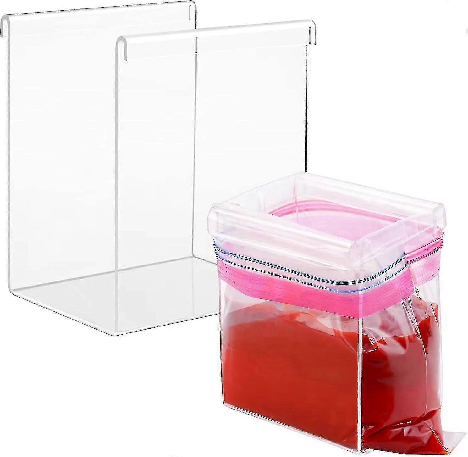 食品保存バッグスタンド、充填ジップロックフリーザーバッグスタンド、バギーラックホルダー、ハンズフリーこぼれ防止