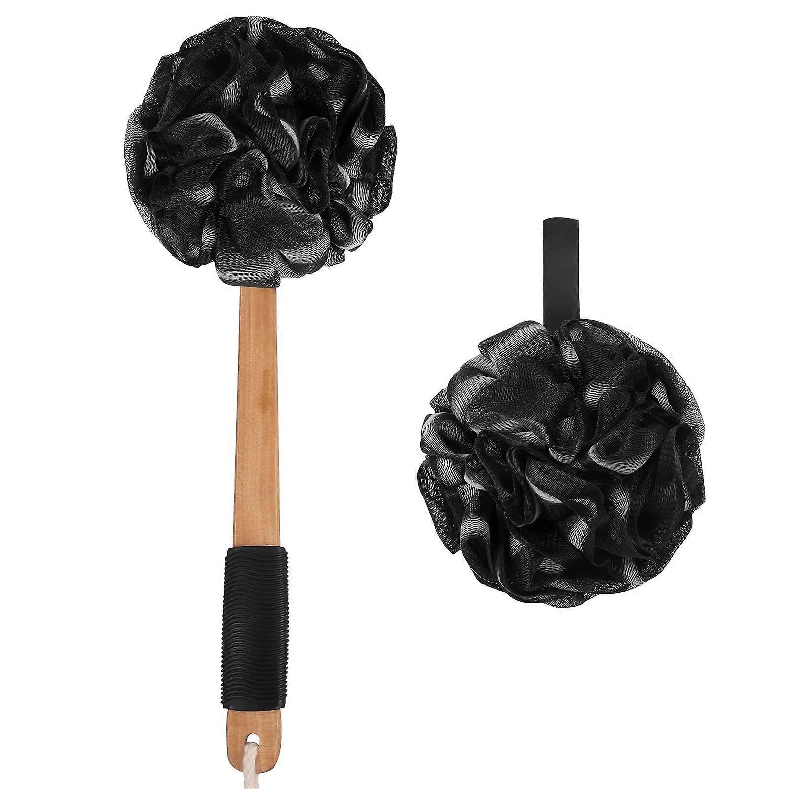 Pine Nut 2-Pack Back Scrubber, Loofah Shower Sponge, Exfoliating Shower Sponge