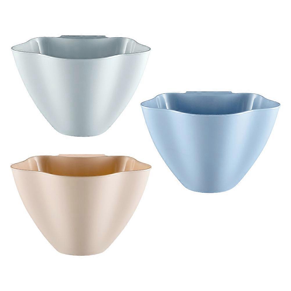 Hanging Trash Can for Kitchen in Assorted Color Made of Plastic 3Pcs Storage Bin