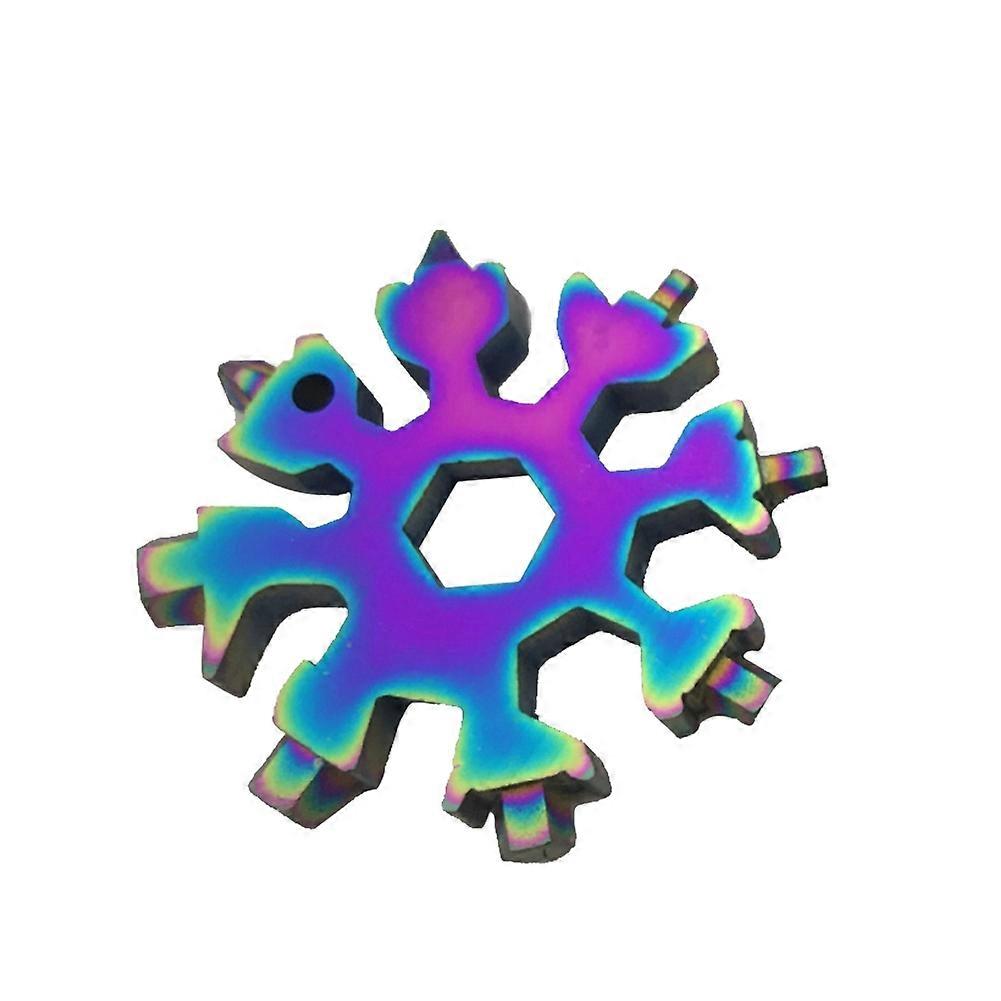 19-in 1 Multifunctional Tool Snowflake Shape Stainless Steel Spanner Multitool Colorful