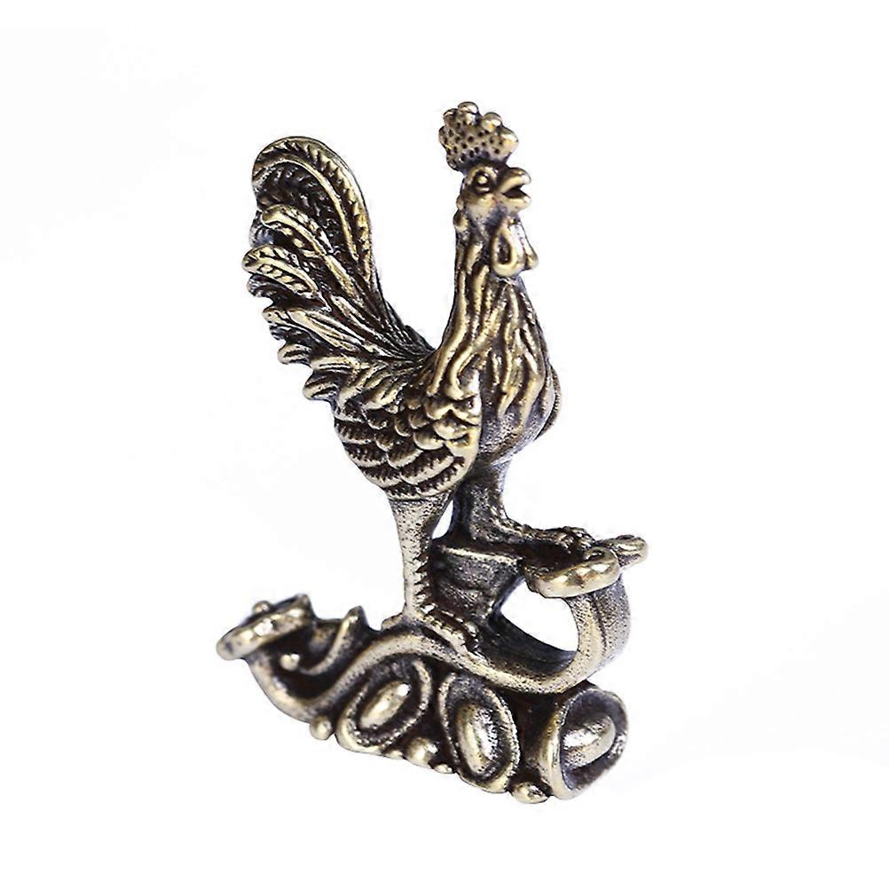 Zodiac Rooster Brass Ornament – Stylish Home & Office Decorative Chicken Figurine with Fine Craftsmanship