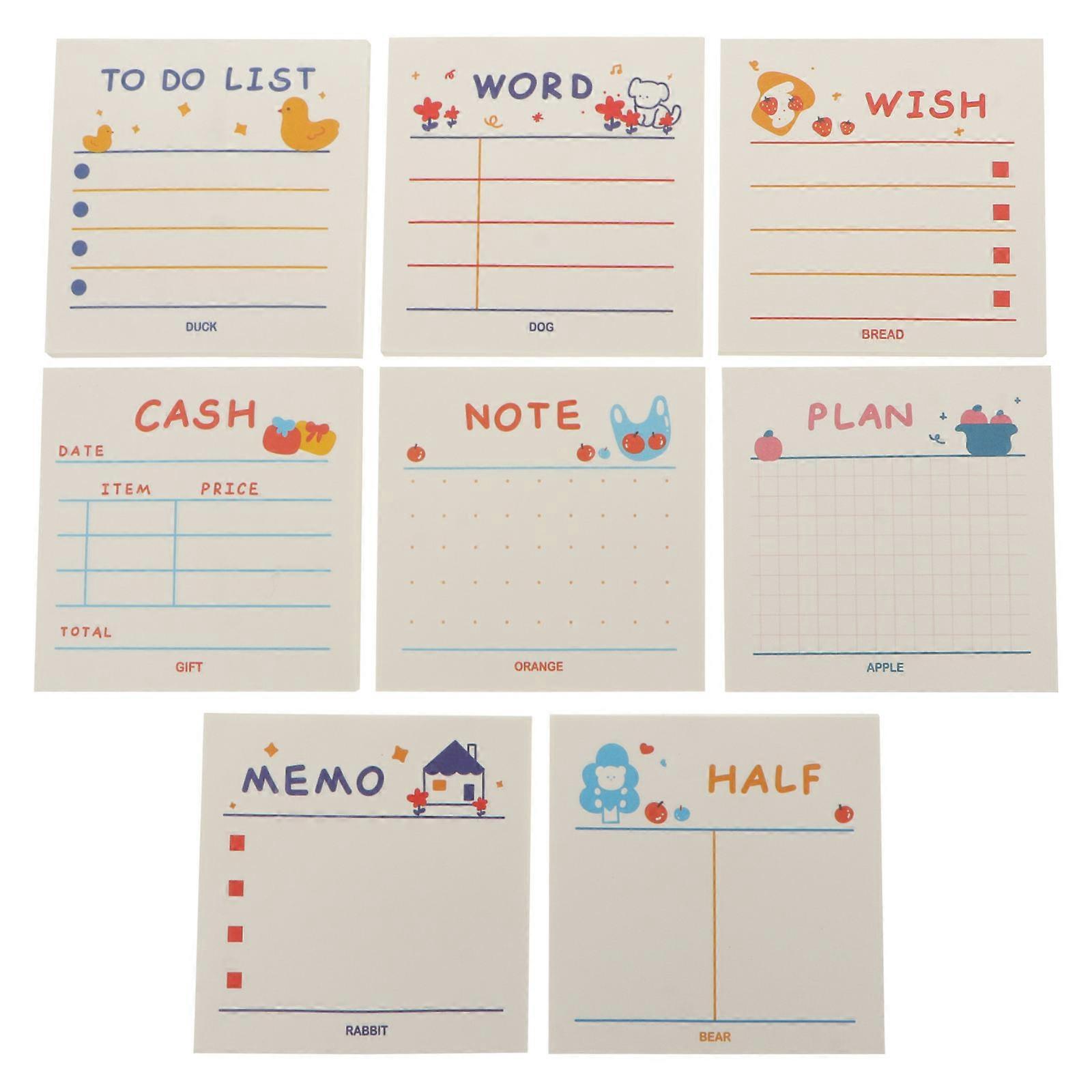 Colorful Memo Pads Adhesive Notes Reusable Distinctive Note Pads Multi-Colored School Study Professionals 320Pcs per Set
