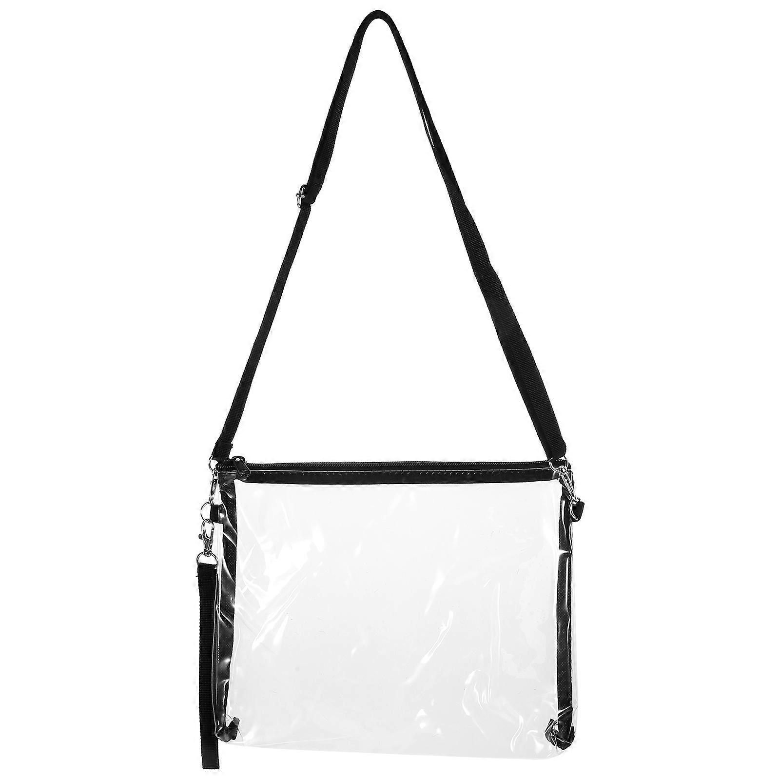 Clear Crossbody Bag for Stadium, Transparent Zippered Handbag for Sports Events, Music Festivals & Daily Use – Compact Lightweight Design for