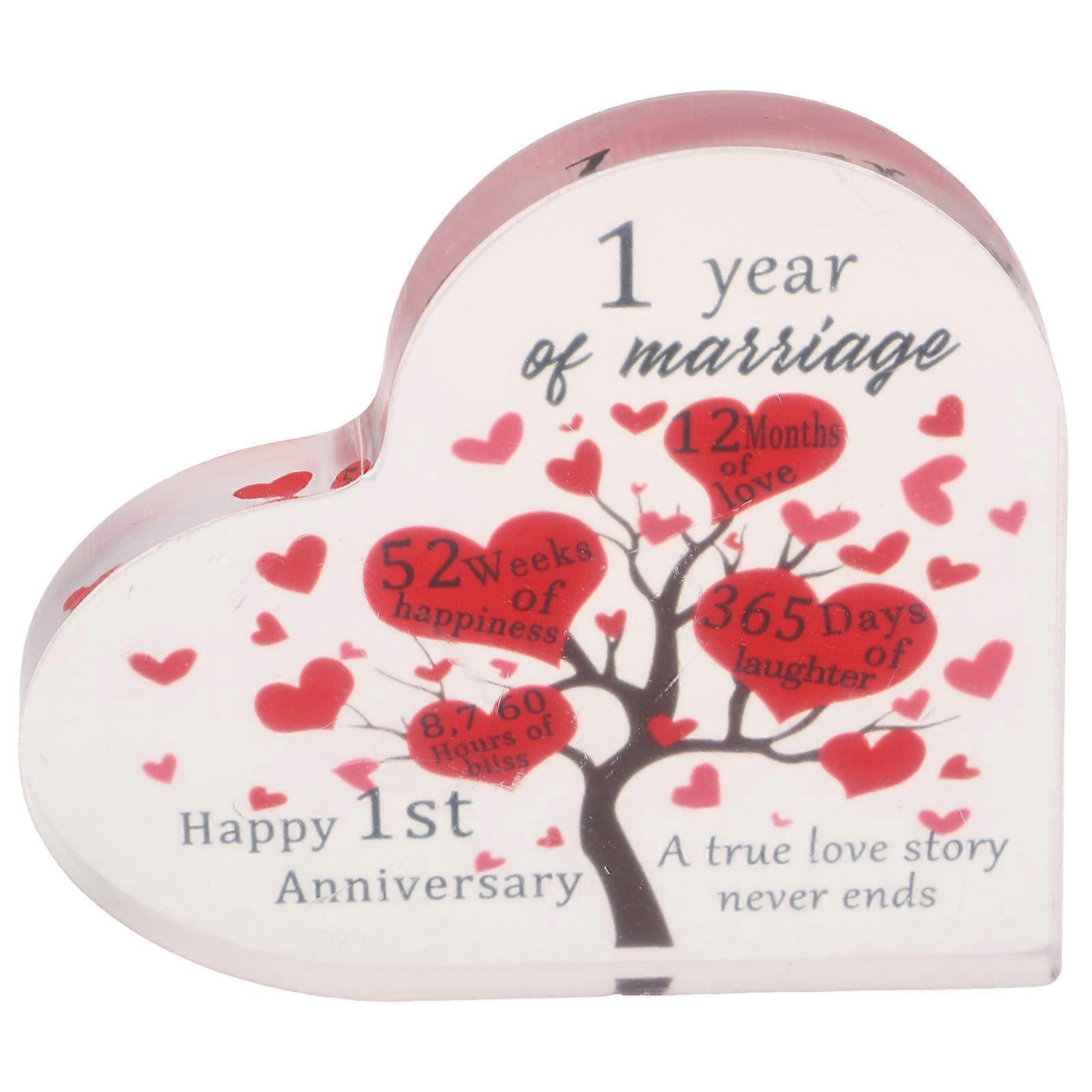 romantiskt par staty akryl bröllop årsdag tecken heminredning hjärta formad prydnad för fru 1 st