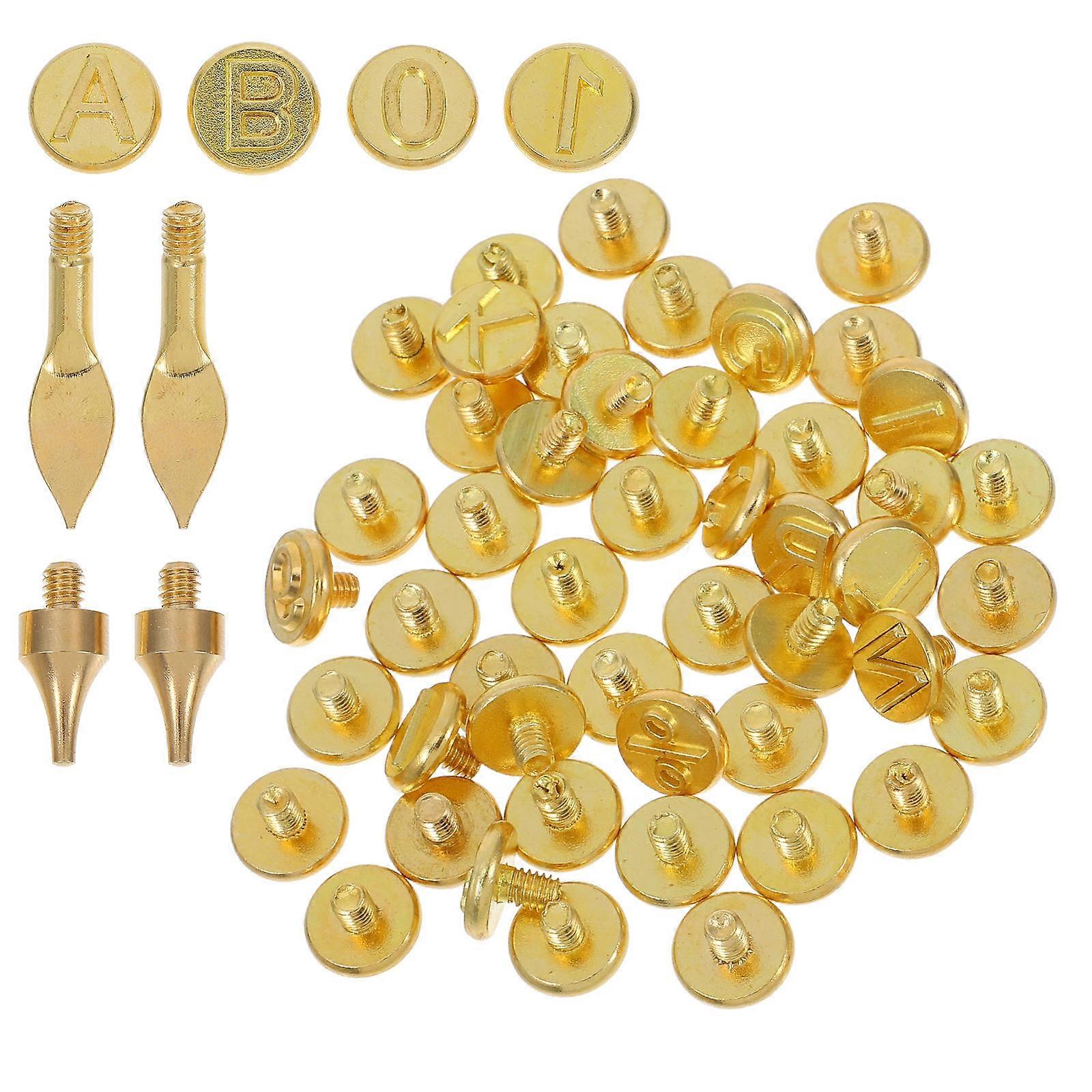 Copper Wood Burning Stamp For Wood Burner Tool Ideal For Branding Kit 56Pcs