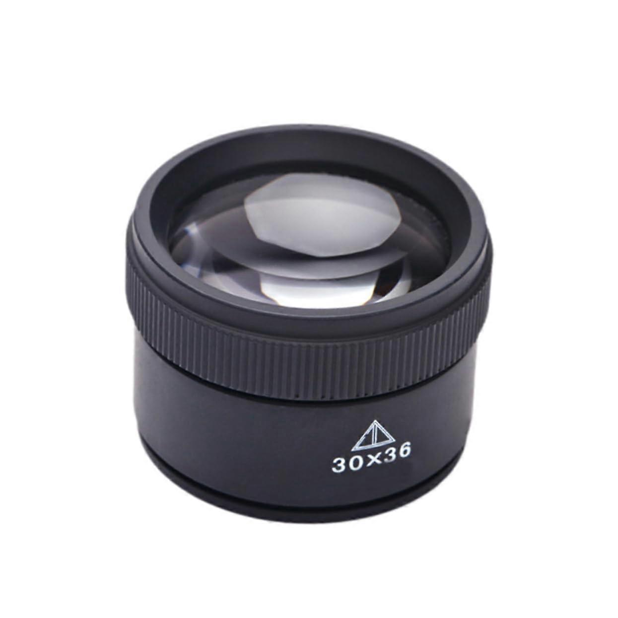 High Definition 30x Magnifying Glass for Coins and Jewels, Portable Optical Loop with UV Light for Jewelry Inspection