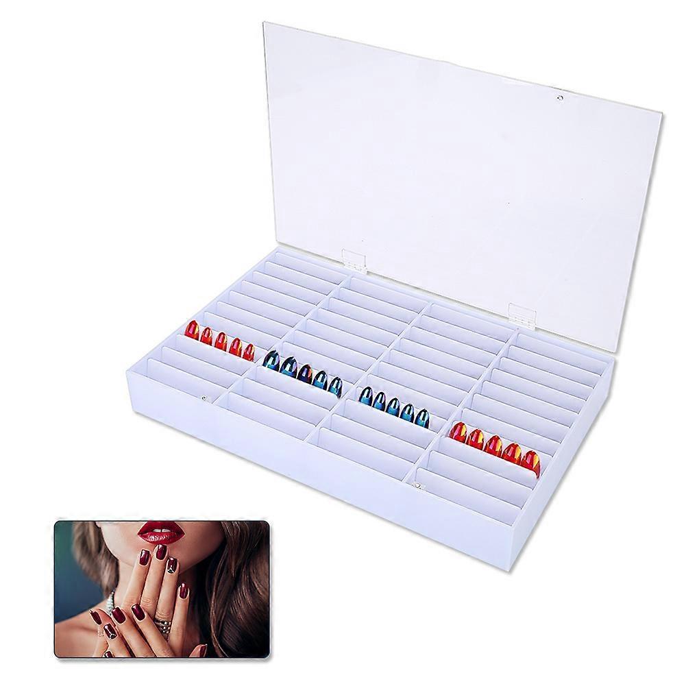 Empty Nail Tips Storage Box Clear Nail Art Decoration Container Fake Nail Display Case