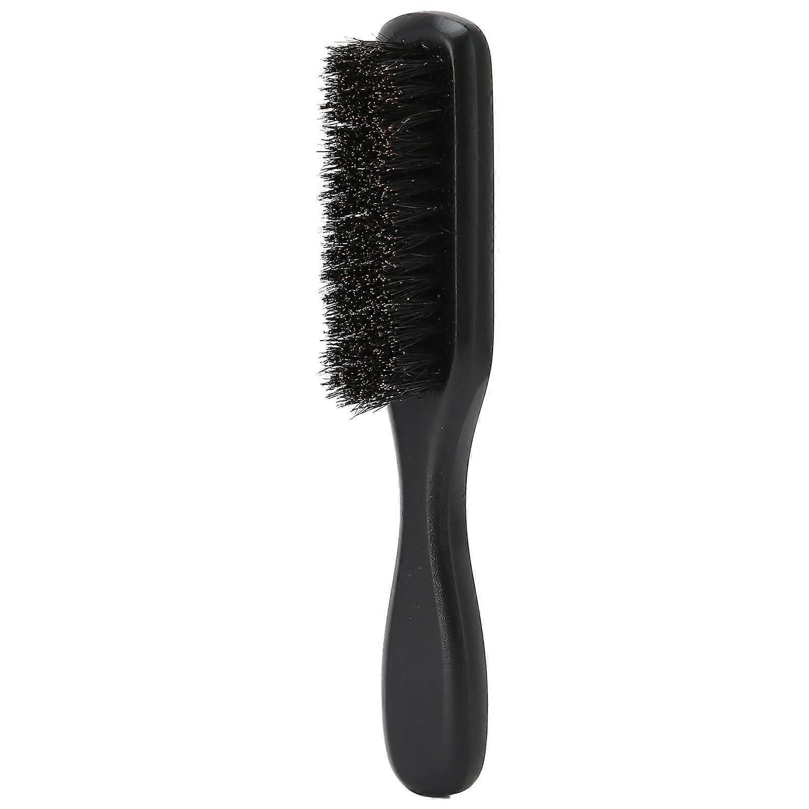 Beard Brush, Multifunctional, Stable, Durable, Soft, Ergonomic Design, Wooden Handle, Black