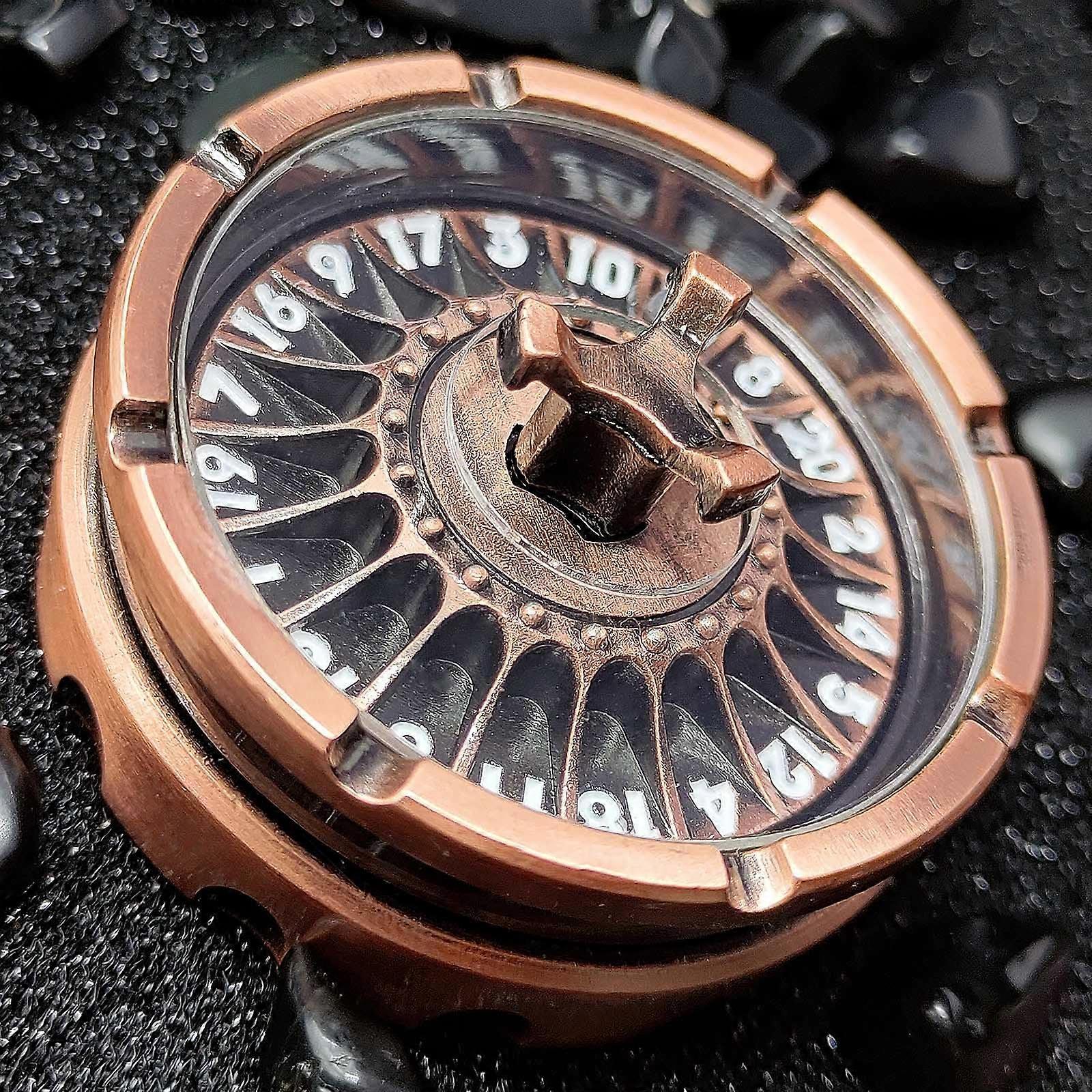 Roulette Dice Spinner Set, 7-in-1 Metallic Copper Dice for D&D, RPG, MTG, Warhammer 40K Tabletop Games