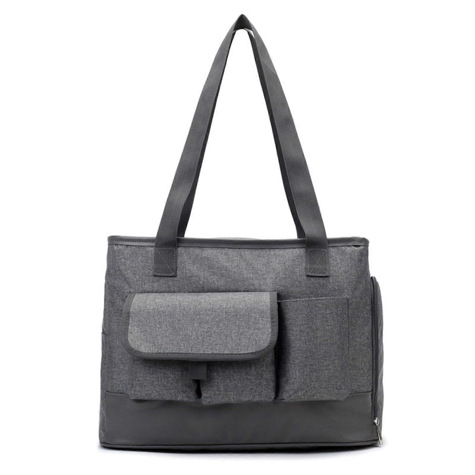 Spacious Bag with Multifunctional Pocket, Portable Storage Handbag for Diapers, Travel and Daily Use, Multifunctional Bottle Storage Bag, Gray