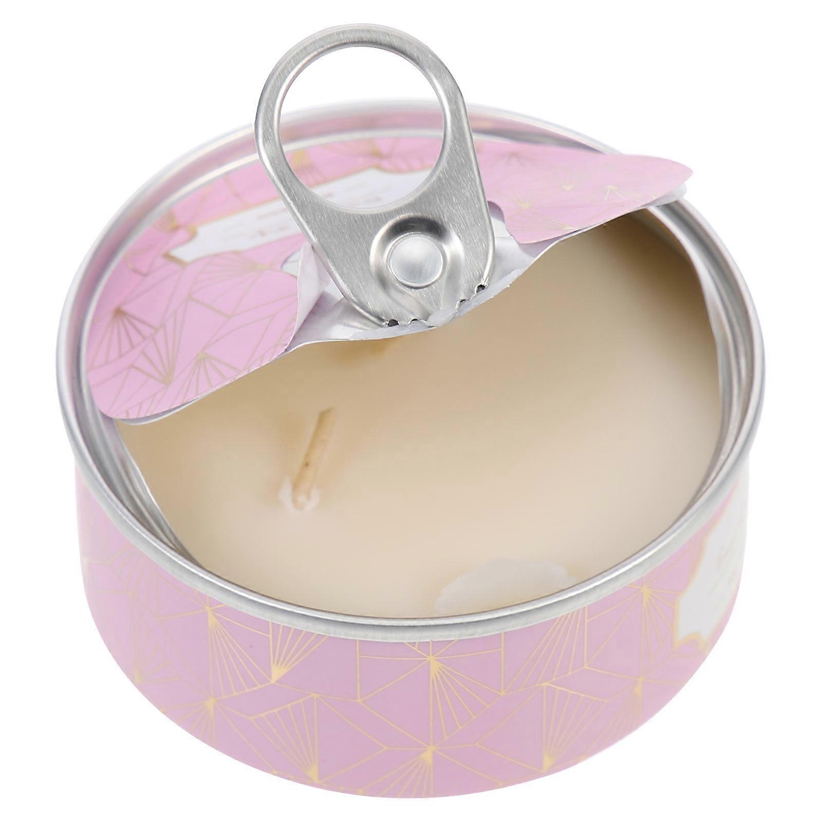 Scented Candles Home Aroma Candle Daily Use Aluminum Plastic Pink 7.5X7.5cm Scented 1Set