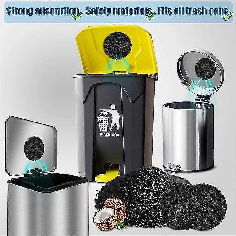 12Pack Trash Can Absorbing Filters, Activated Charcoal Deodorizer