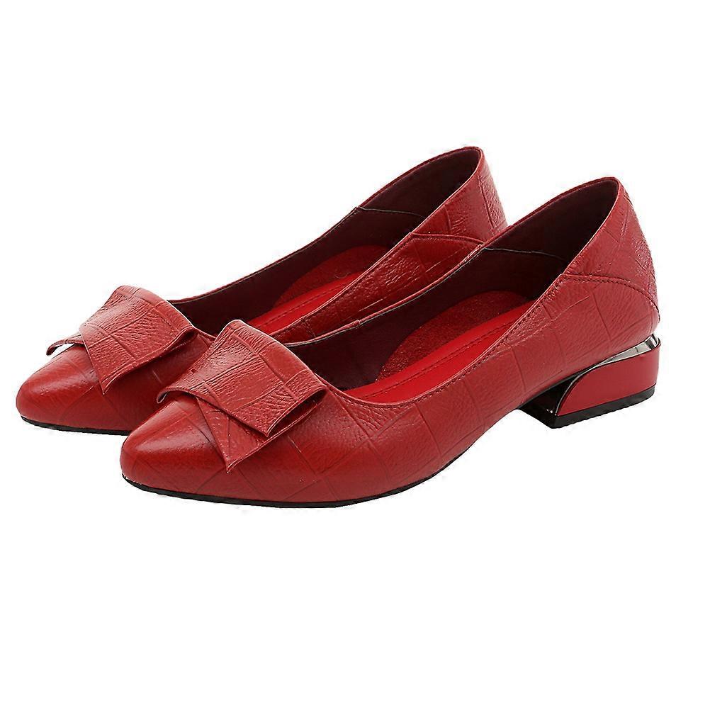 Pointed Toe Block Heel Shoes for Lady Girls Spring and Summer Office Use Rubber Material Comfortable Design 1Pair