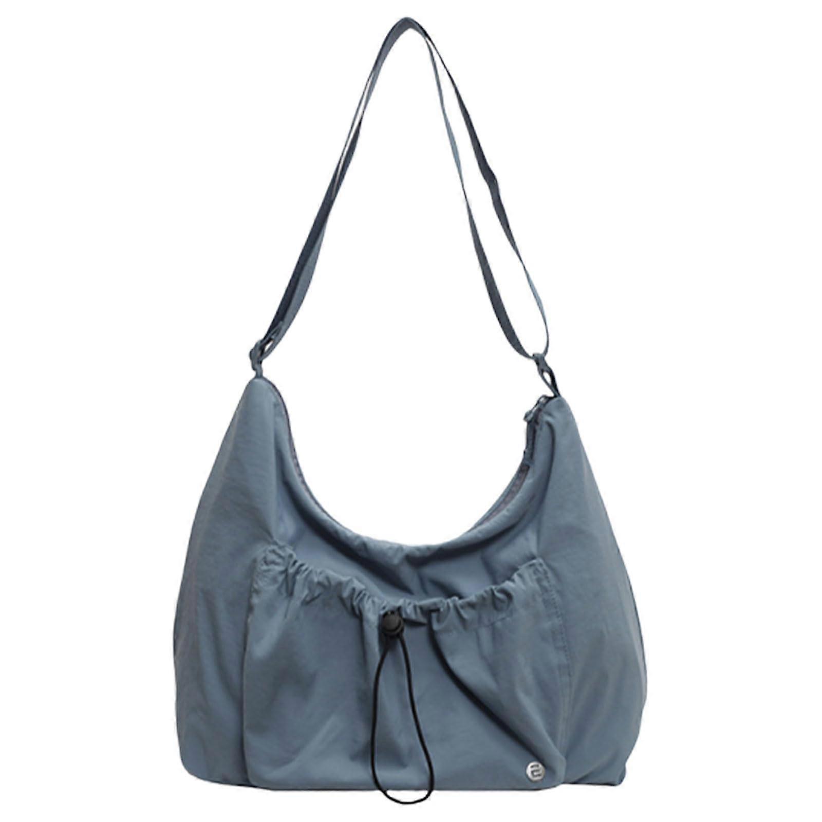 Fashion Handbag Large Capacity Nylon Shoulder Bag For Work And Travel Versatile Multifunctional Casual Blue