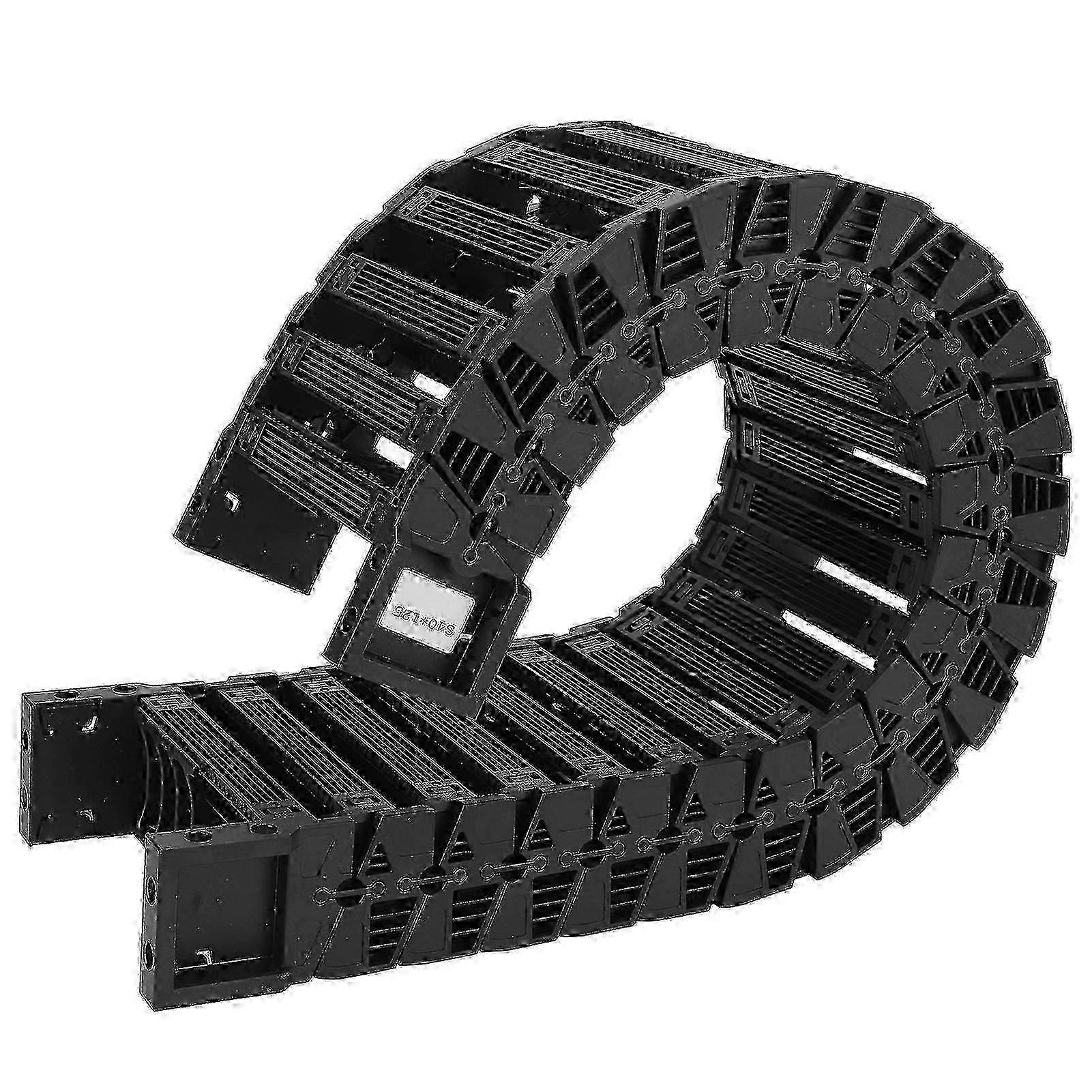 Flexible Nylon Drag Chain Cable - Silent Series Tank Towline for Industrial Use, 0.7/1 Meter S40 x 57 - Durable Cable Management Solution