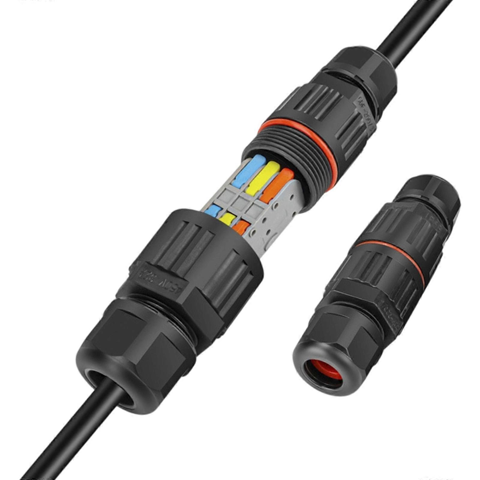 2/3Pin Electrical Terminals Adapters Wire Connector Waterproof Cable Connector Straight Quick Push In Junctions Adapters Multicolor