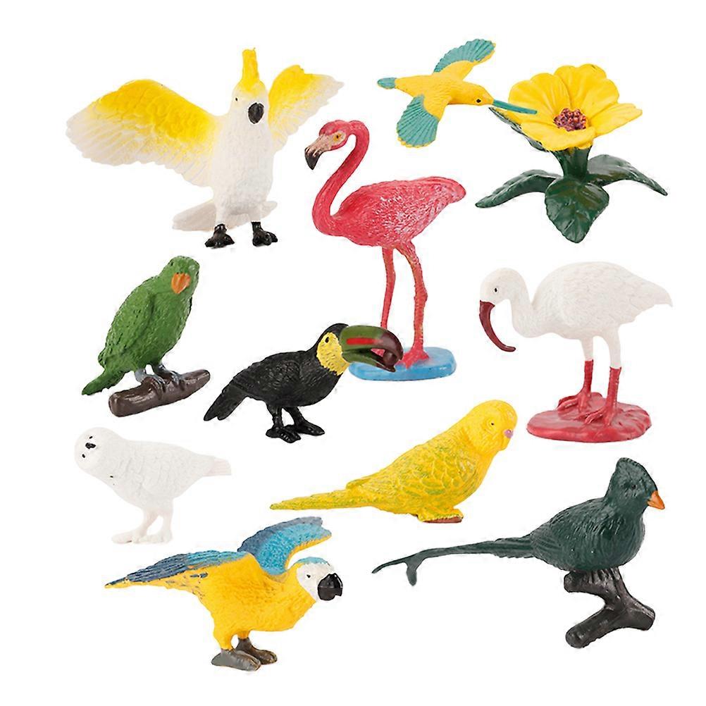 Mini Bird Models Set – Realistic Parrots & Flamingos for Educational Play & Decoration – Enhances Imagination & Color Recognition for Boys